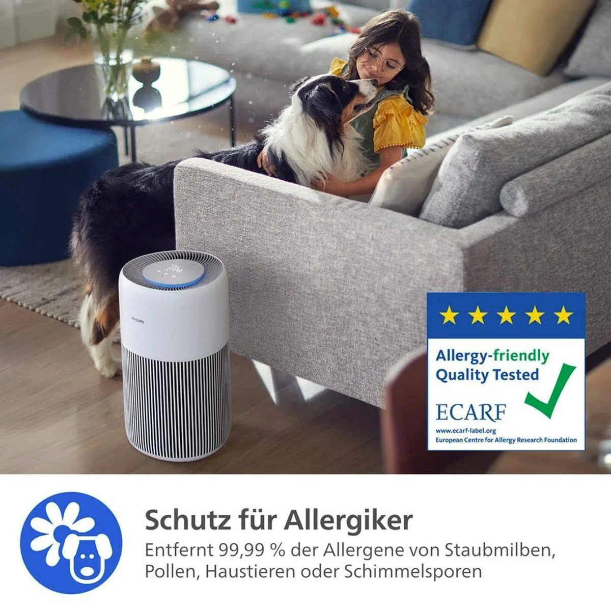 Philips PureProtect Quiet 2200 Series Luftreiniger, leise, App-Steuerung, für Räume bis 109 m² 4