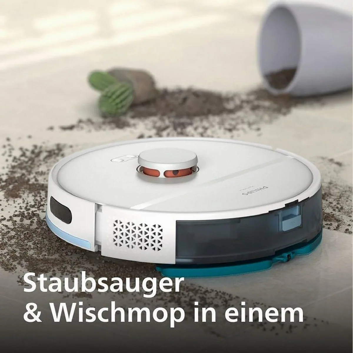 Philips Saugroboter XU2100/25, 6000 Pa Saugkraft, Wischfunktion, LDS-Navigation 4