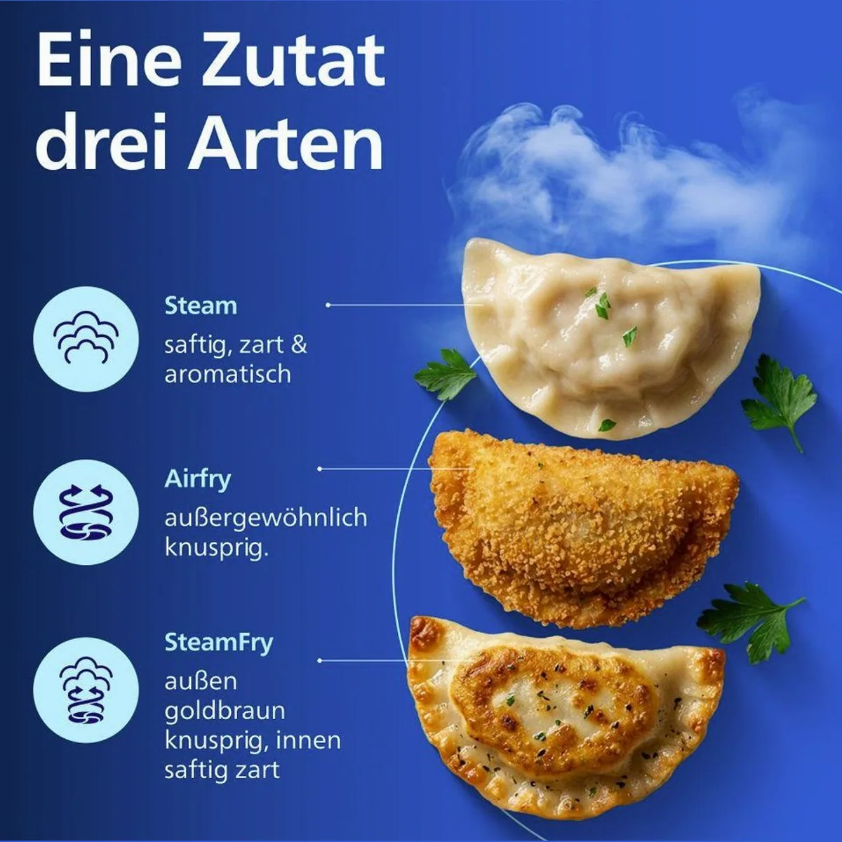Philips Heißluftfritteuse NA547/07, 7,2L Kapazität, Dampfgarfunktion, RapidAir Plus Technologie 4