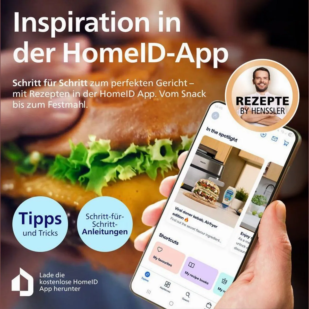 Philips Steam Airfryer 5000 Series, 9,5L Kapazität, Dampfgarfunktion, RapidAir Plus Technologie 3