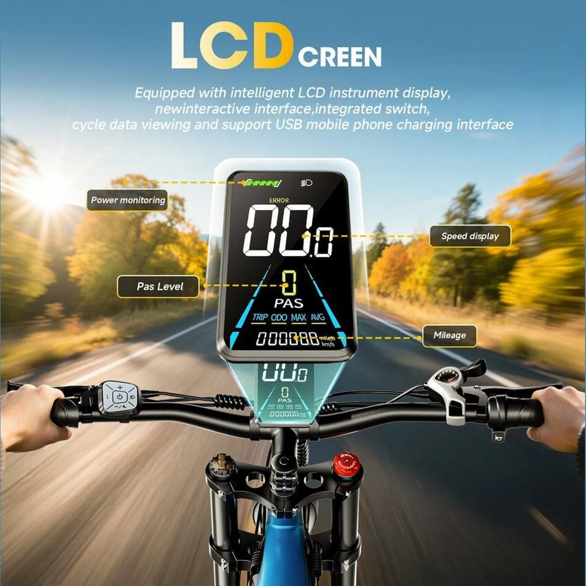 PixelPilot E-Bike Cityrad 26 Zoll, komfortable Dämpfung, leistungsstarker Akku 3