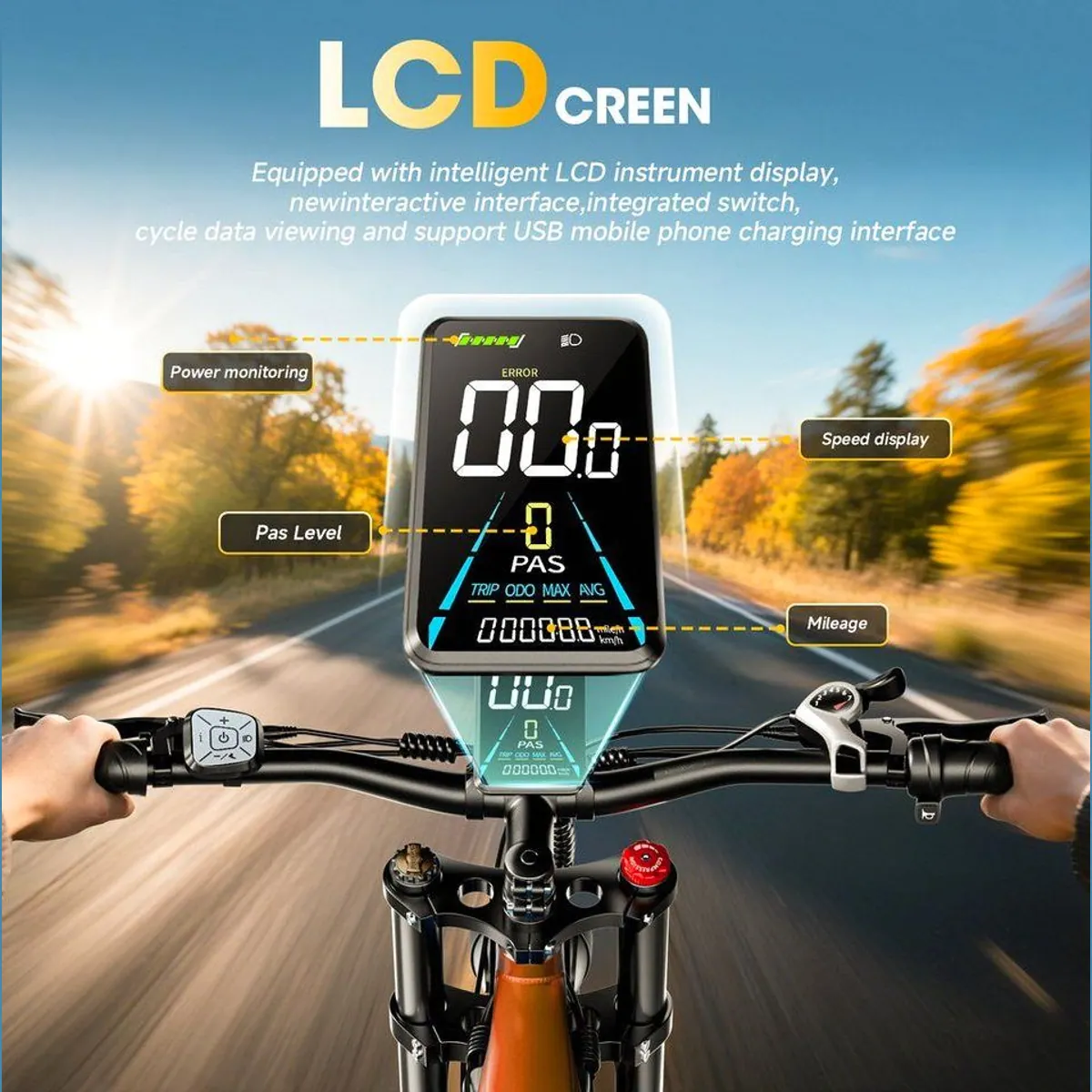 PixelPilot E-Bike Cityrad 26 Zoll, komfortable Dämpfung, 20Ah Akku, Shimano 7-Gang 3