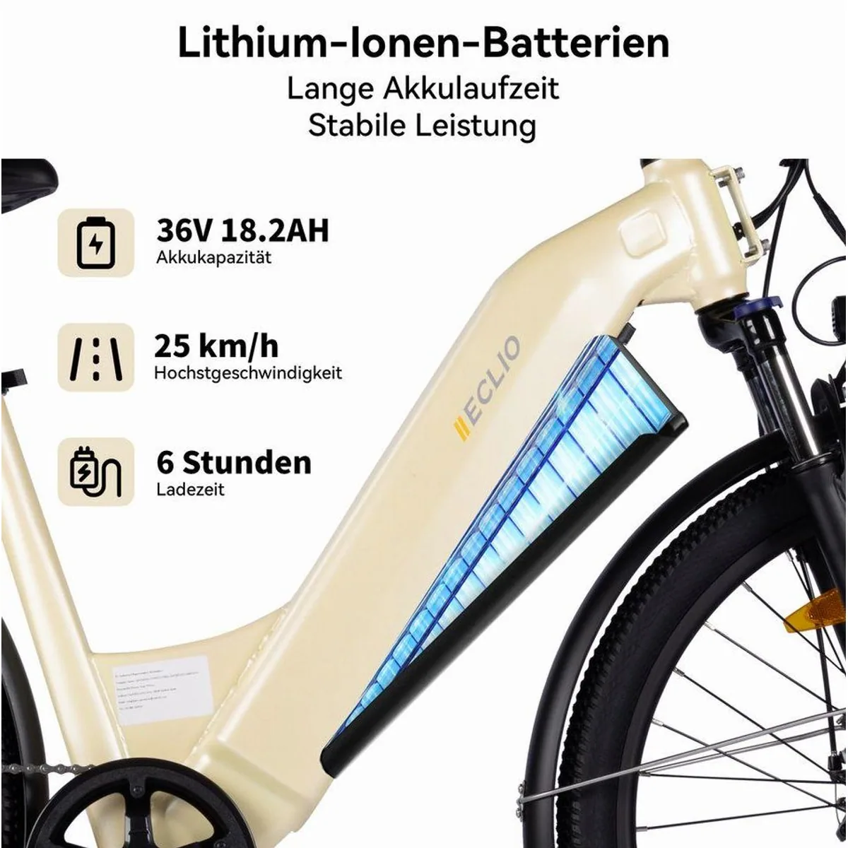 PixelPilot E-Bike Citybike 26 Zoll, komfortabler Tiefeinstieg, 80 km Reichweite 3