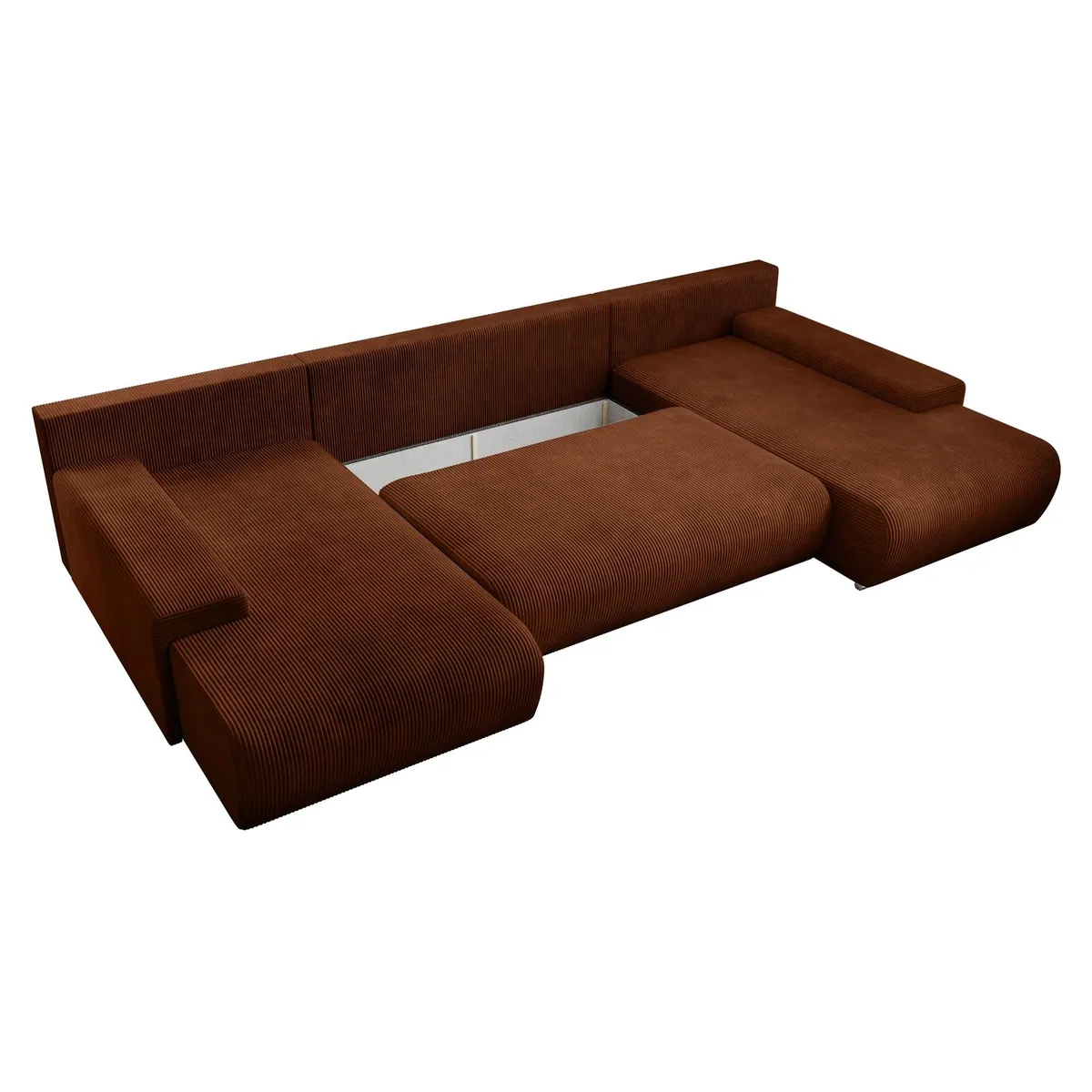 PROMETO Möbel Ecksofa Credo, stilvolles Design, Schlaffunktion, großzügiger Stauraum 4