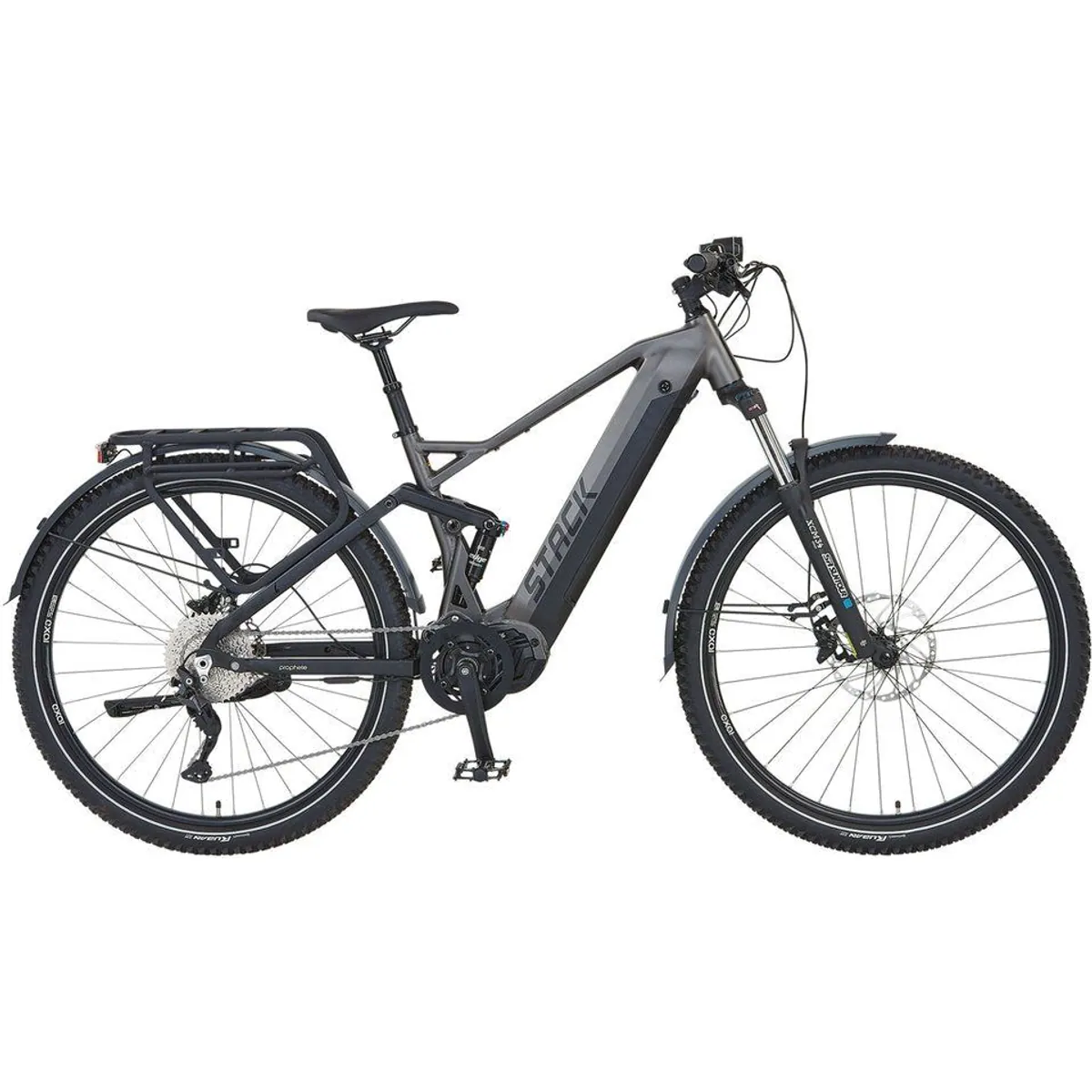 Prophete E-Bike Trekkingrad Stack 5.8, leistungsstarker Mittelmotor, 10-Gang Schaltung, 720 Wh Akku