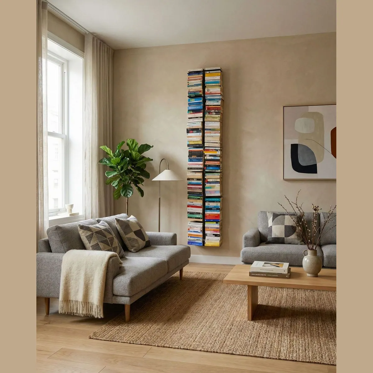 Radius Booksbaum 1 Wandregal, 14 Regalböden, modernes Design 2