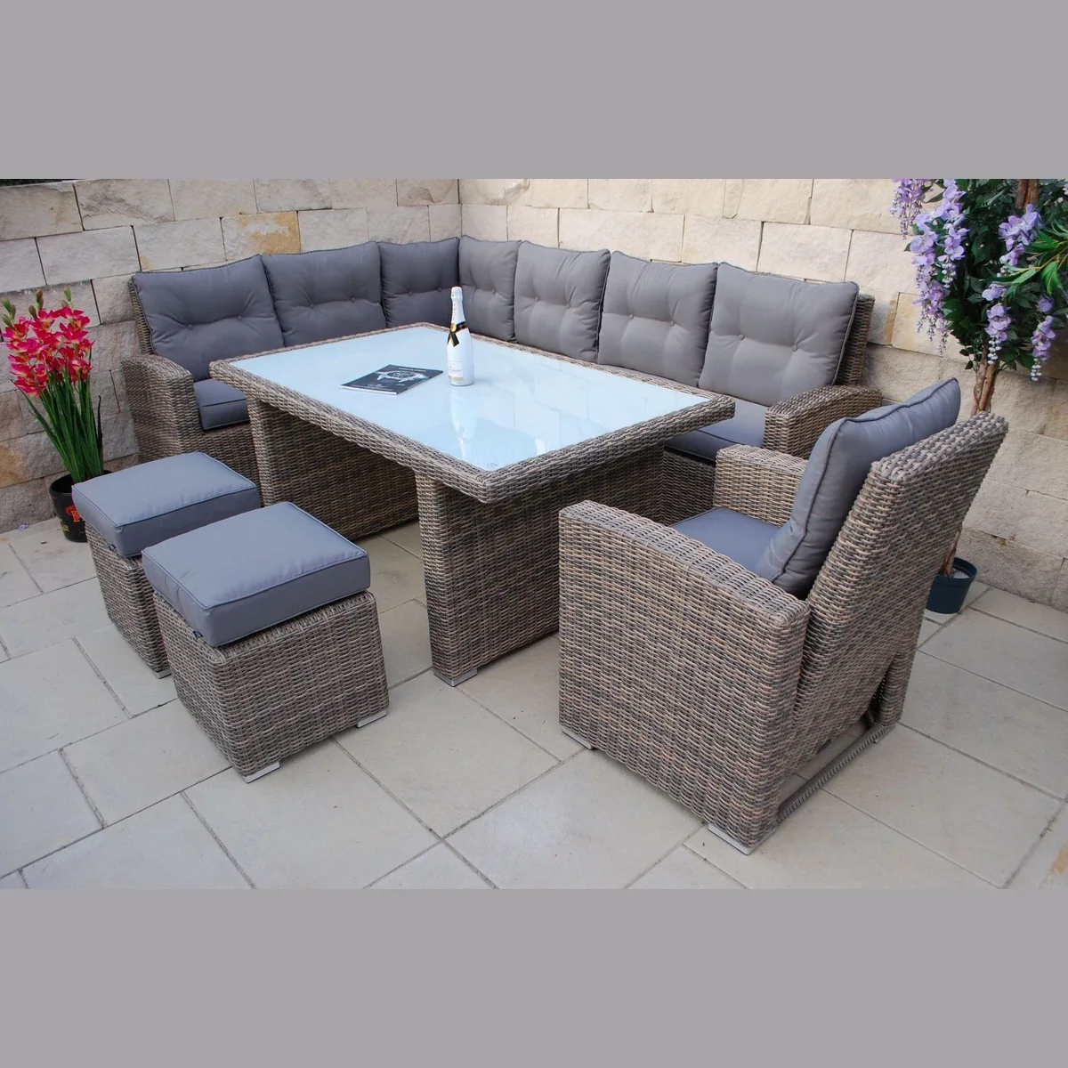 Ragnarök Möbel-Design Gartenlounge-Set Wieland XL, großzügig, flexibel, ohne Aufbau