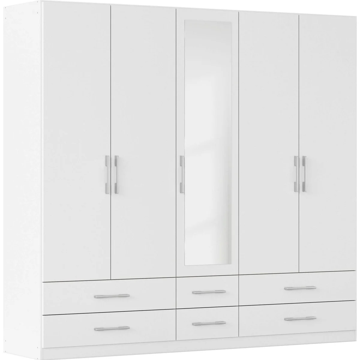 rauch HERSBRUCK Kleiderschrank, funktionales Design, großzügige Schubladen, Spiegeltüren