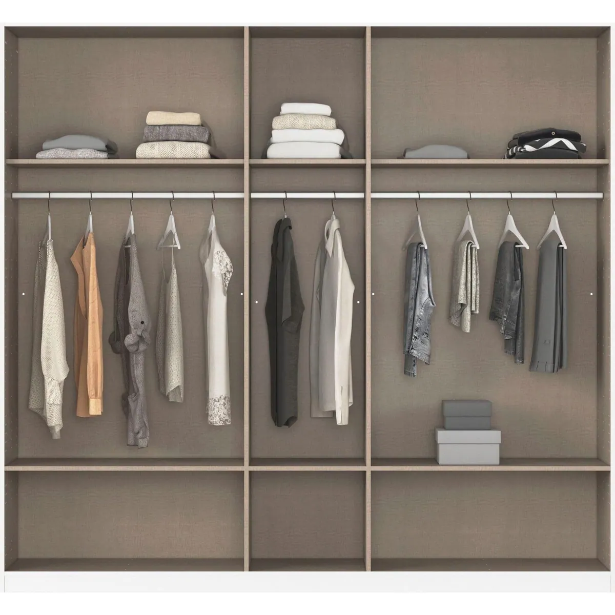 rauch HERSBRUCK Kleiderschrank, funktionales Design, großzügige Schubladen, Spiegeltüren 5