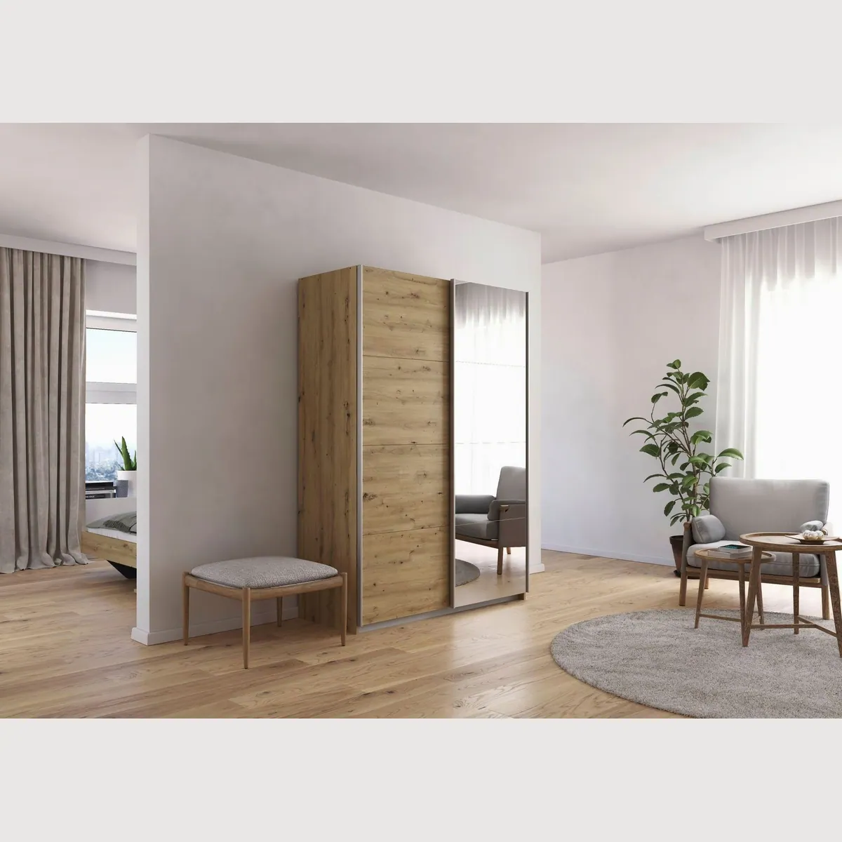 rauch Kleiderschrank SUBITO, vielseitig einsetzbar, modernes Design — B 136 & 181 cm, Höhe 197 cm 2