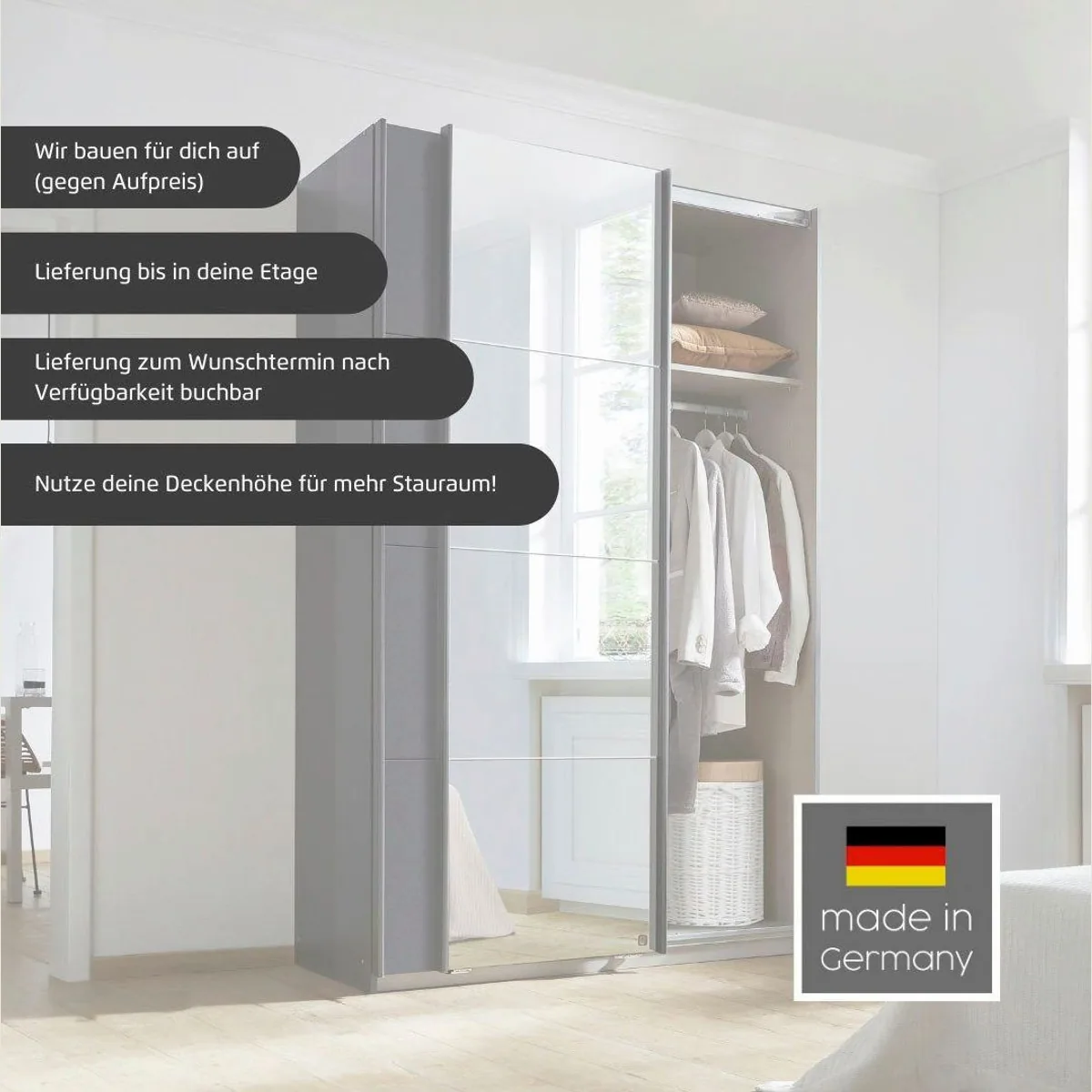 rauch Kleiderschrank SUBITO, vielseitig einsetzbar, modernes Design — B 136 & 181 cm, Höhe 197 cm 4