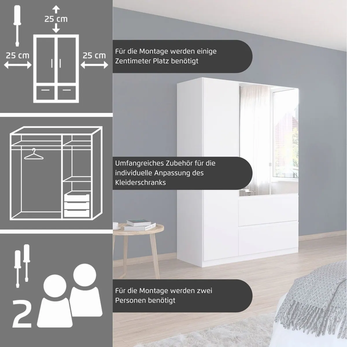 rauch COSTA Drehtürenschrank, modernes Design, Push-to-Open, in 3 Breiten 5