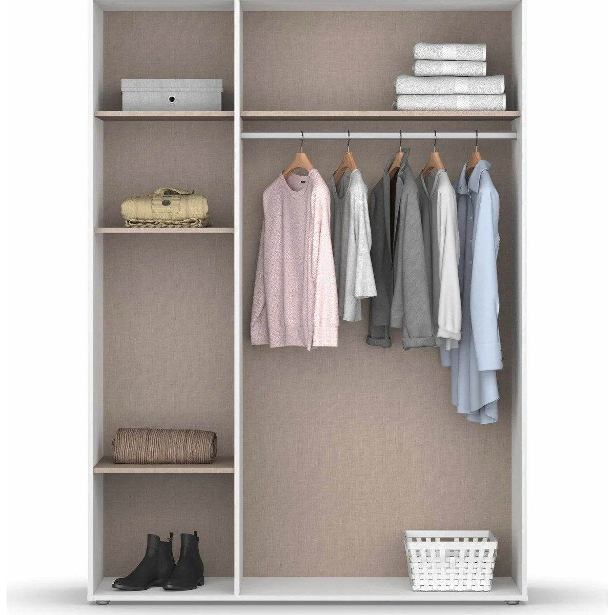 rauch Nabila Kleiderschrank, stilvolles Design, Push-to-Open Funktion, flexible Innenausstattung 5