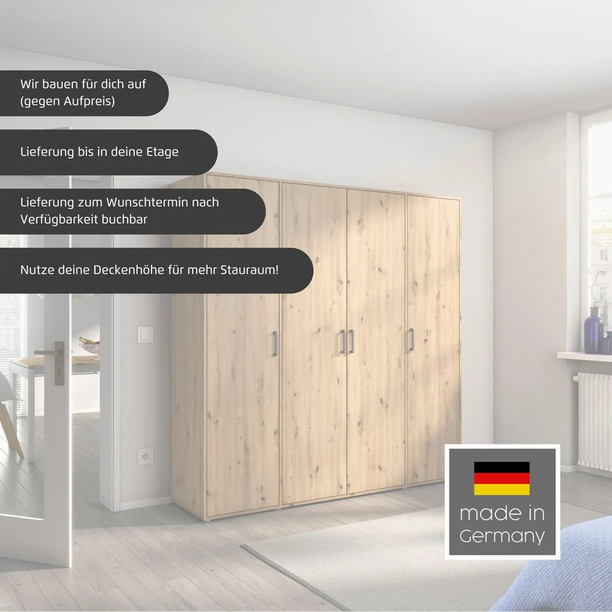 rauch VOYAGER Kleiderschrank, modernes Design, flexibler Stauraum — in 3 Ausstattungen 4