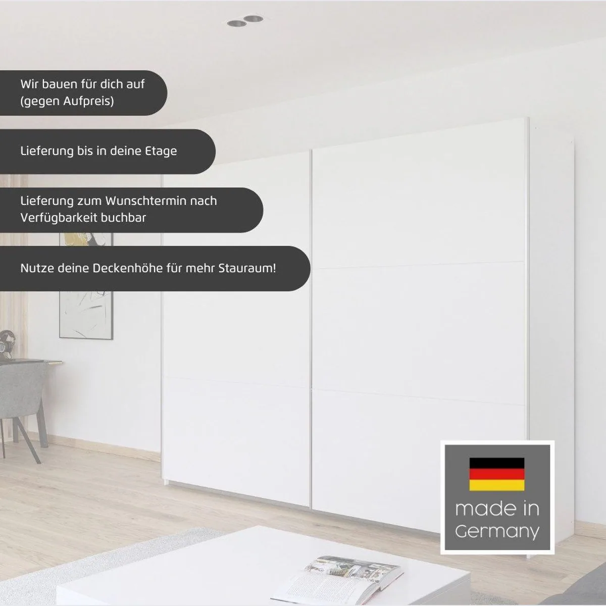 rauch KRONACH Schwebetürenschrank, flexibles Design, viel Stauraum, Made in Germany 3