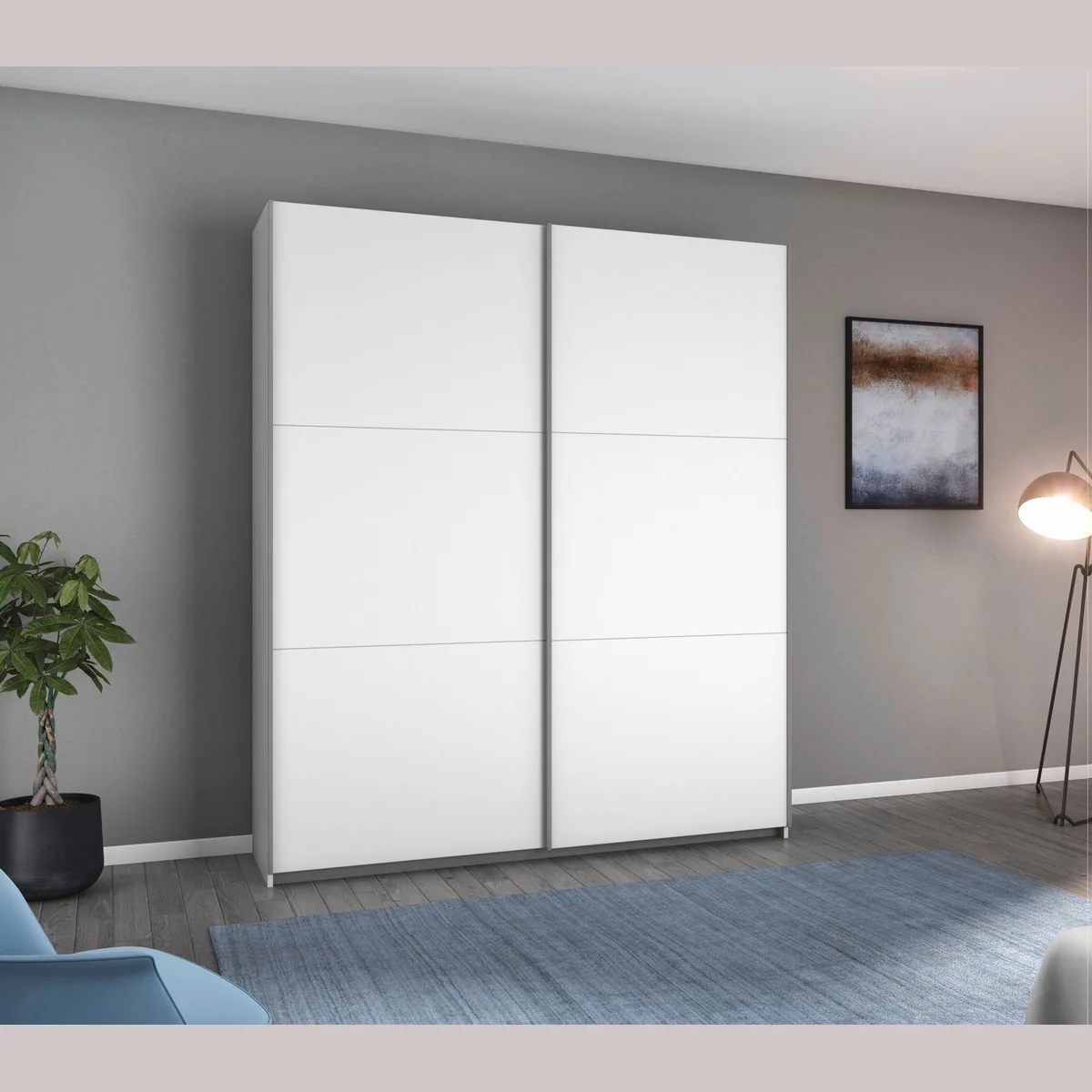 rauch AURELIO Schwebetürenschrank, elegantes Design, platzsparend, 3 Ausstattungen