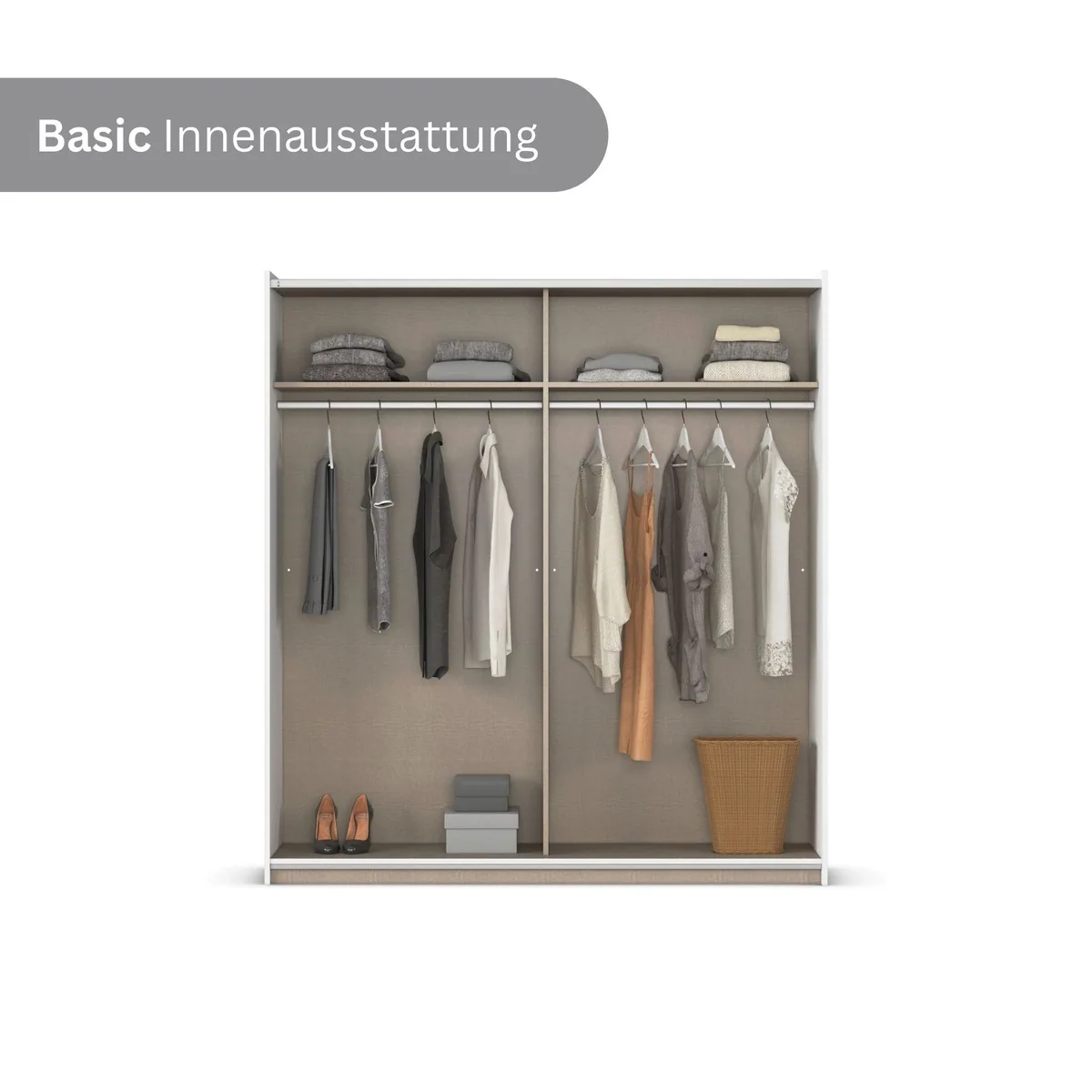 rauch AURELIO Schwebetürenschrank, elegantes Design, platzsparend, 3 Ausstattungen 4