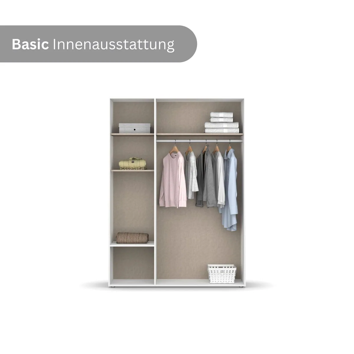 rauch VOYAGER Kleiderschrank, modernes Design, flexible Inneneinteilung — 3 Ausstattungen 4