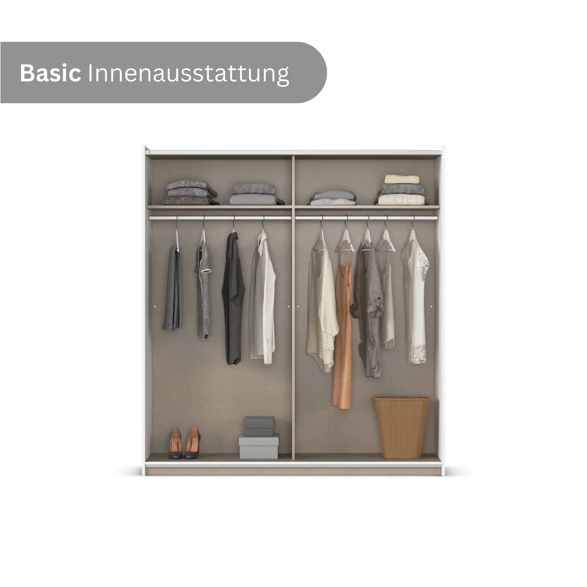 rauch Saturn Schwebetürenschrank, zeitloses Design, sanft gleitende Türen 4