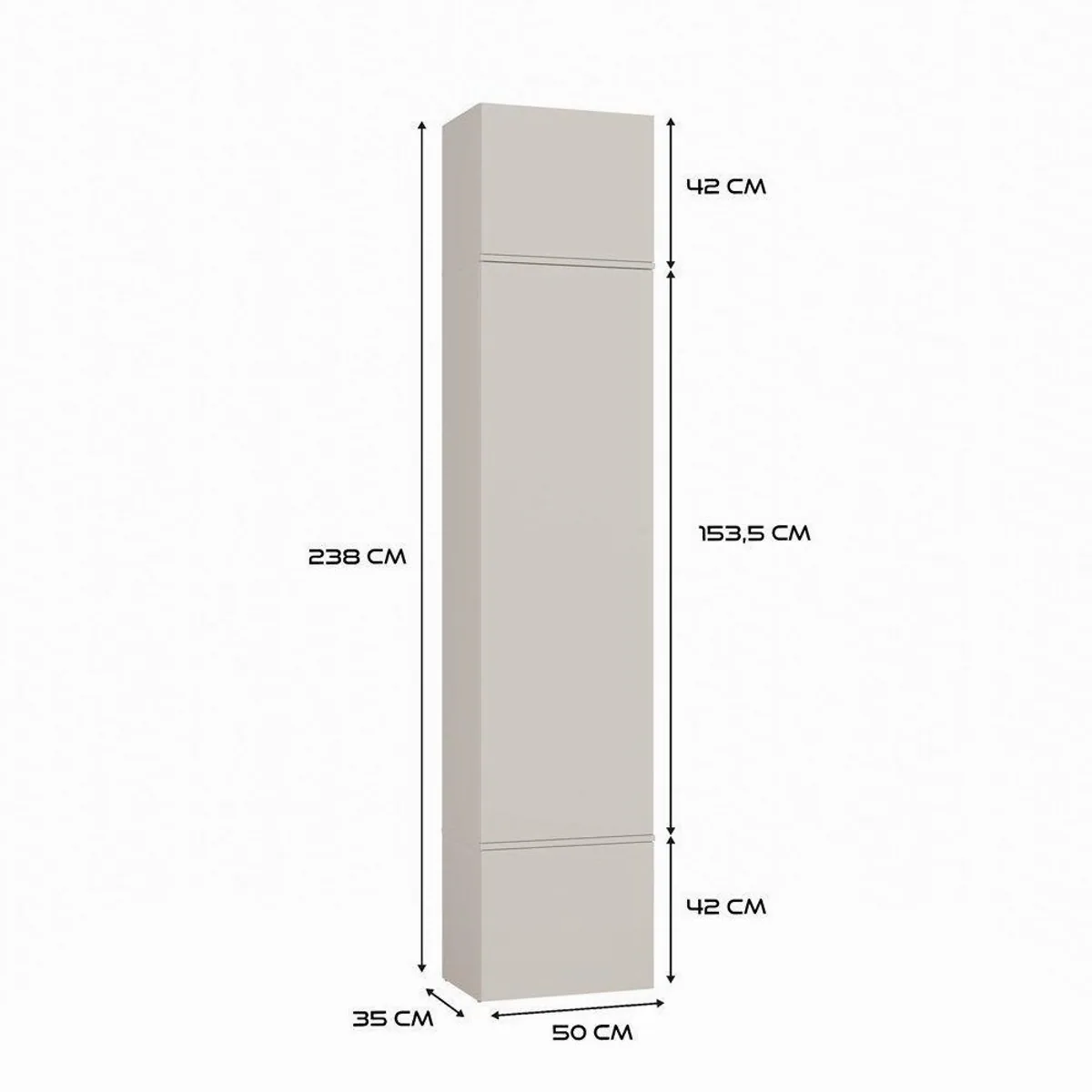Raumhirsch Furniture Flurschrank HAGA 1SZ, elegantes Design, modular erweiterbar, optimaler Stauraum 5