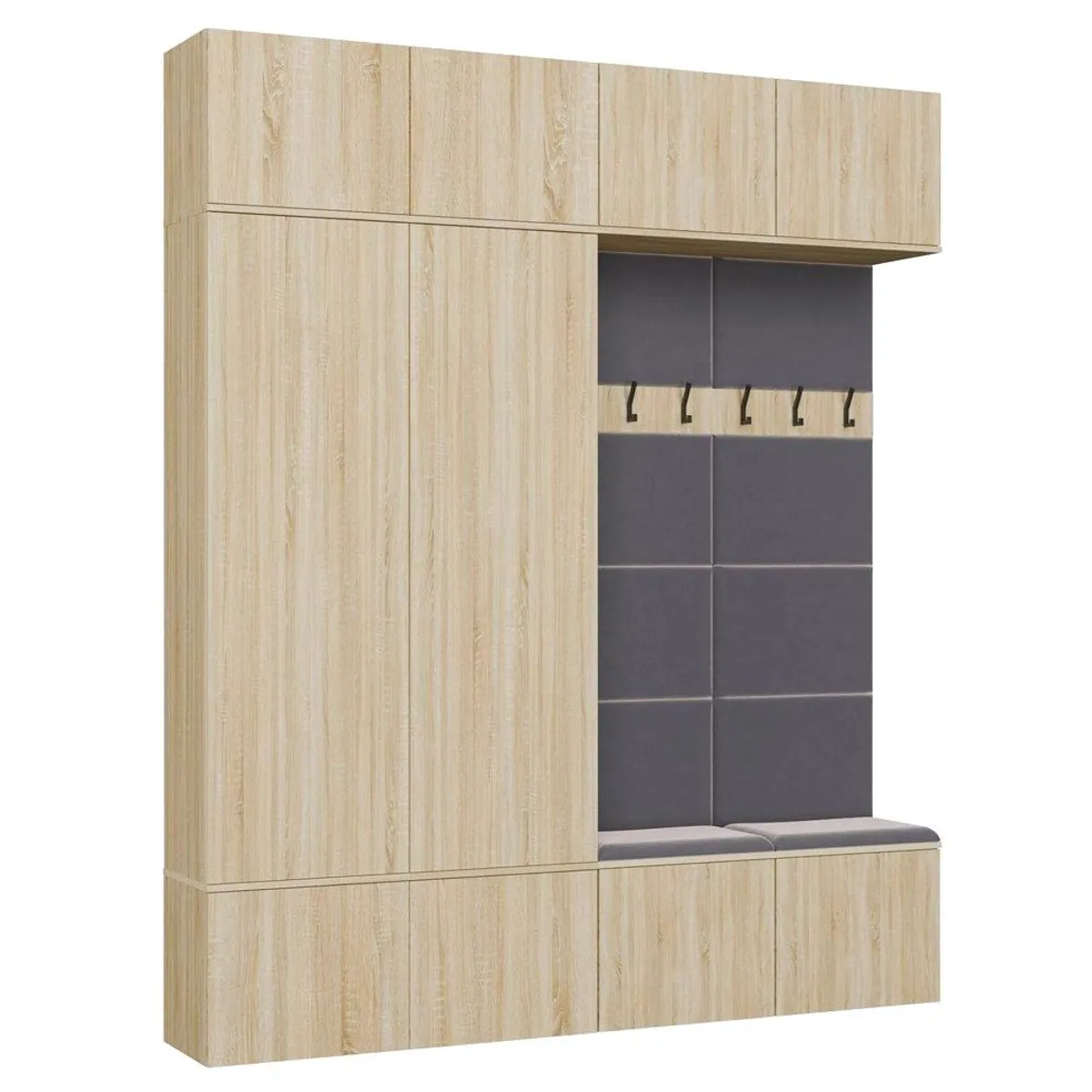 Raumhirsch Furniture Garderobenschrank, praktische Aufbewahrung für Flur — modernes Design, vielseitige Nutzung, grifflose Fronten 2