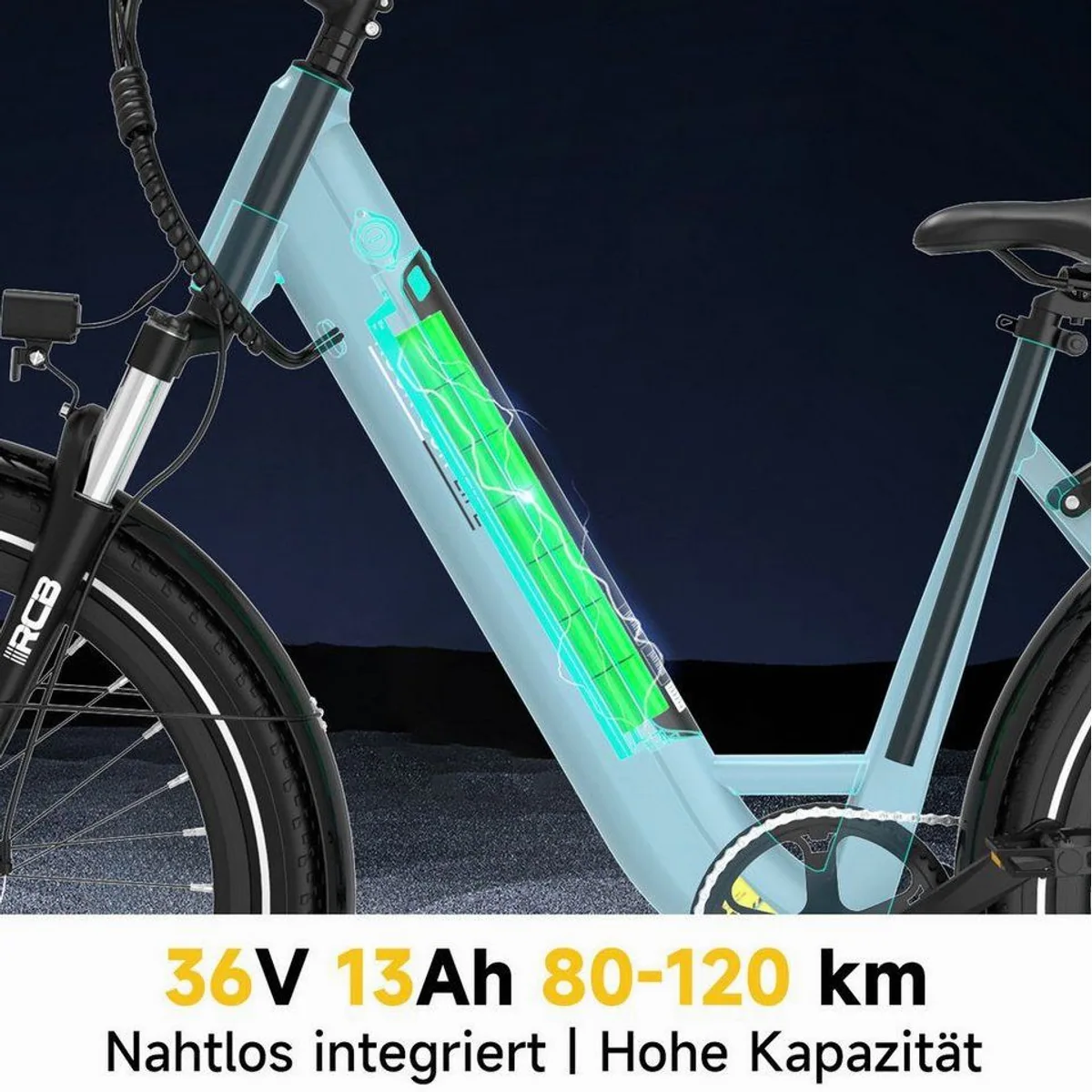 RCB E-Bike Pedelec G6, kraftvoller Motor, hohe Reichweite, smarte Konnektivität 2