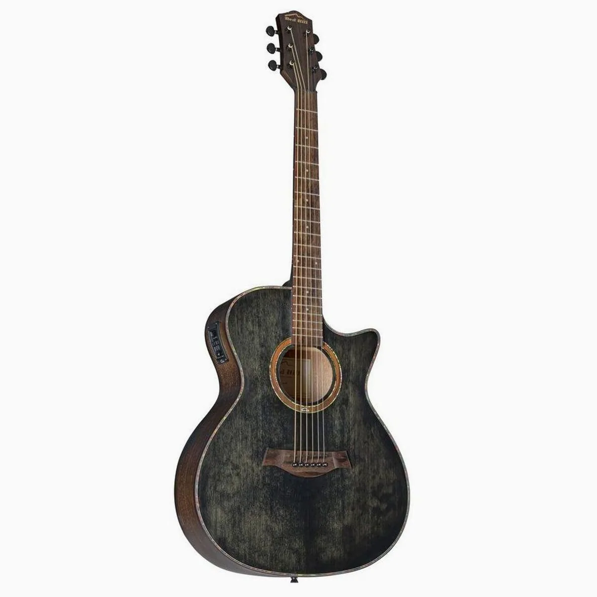 Red Hill Grand Western Vintage Black, Cutaway, Laminierte Hölzer, Attraktives Finish