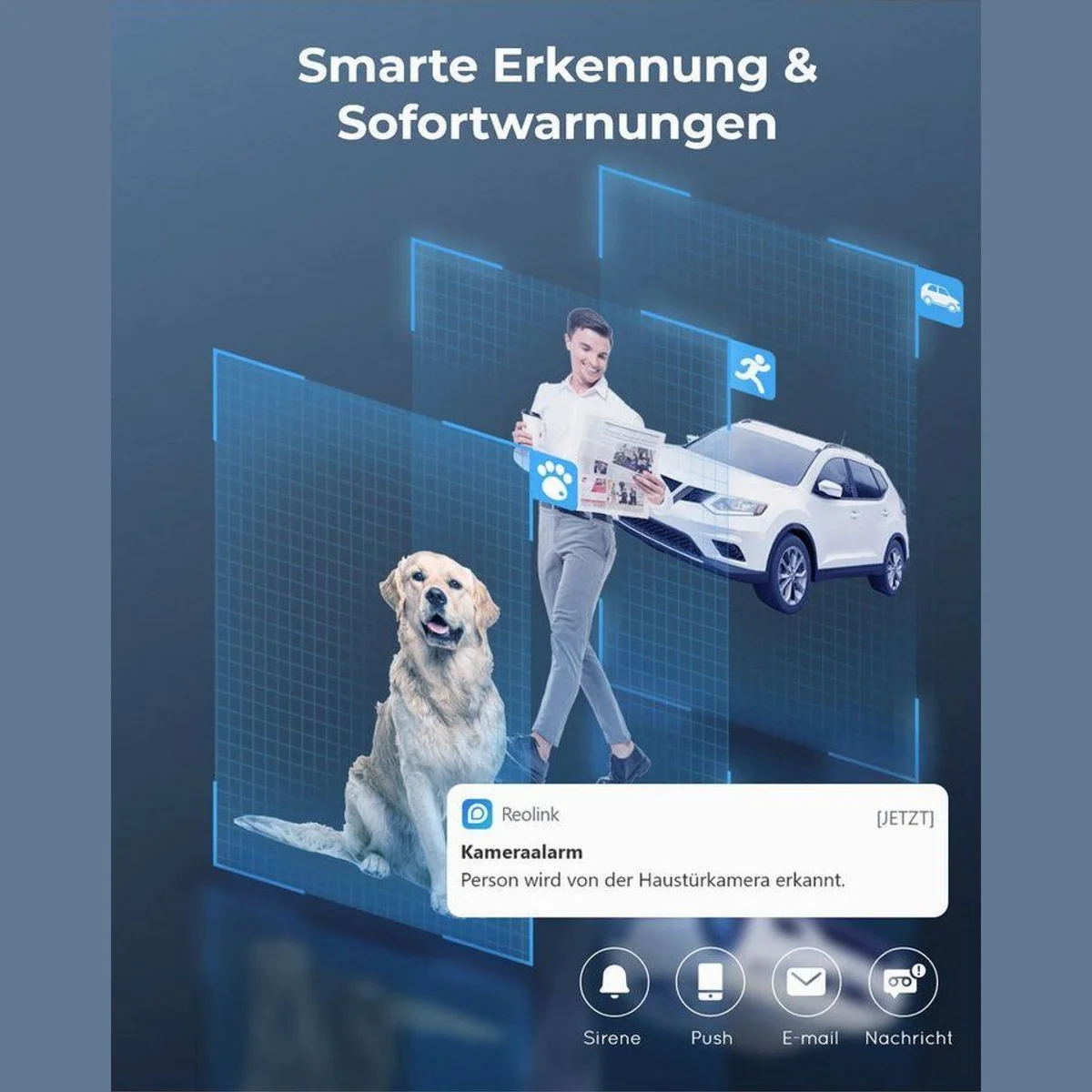 Reolink Überwachungskamera 4K WLAN System, 24/7 Schutz, Smart-Erkennung, Zwei-Wege-Audio 2