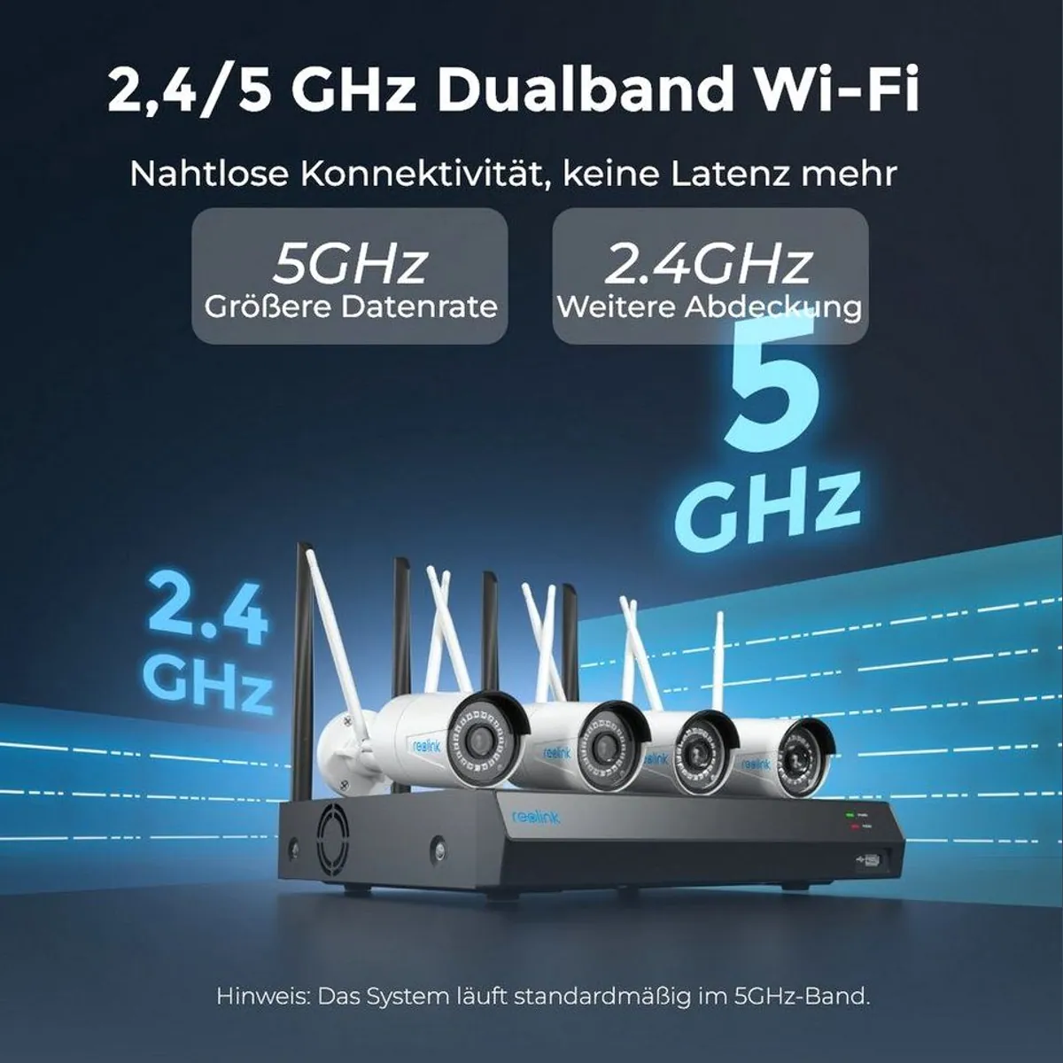 Reolink RLK12-500WB4 Überwachungskamera, 5MP Super HD, 1TB HDD, Dualband WLAN 2