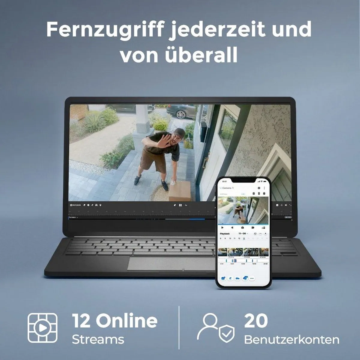 Reolink RLK12-500WB4 Überwachungskamera, 5MP Super HD, 1TB HDD, Dualband WLAN 3