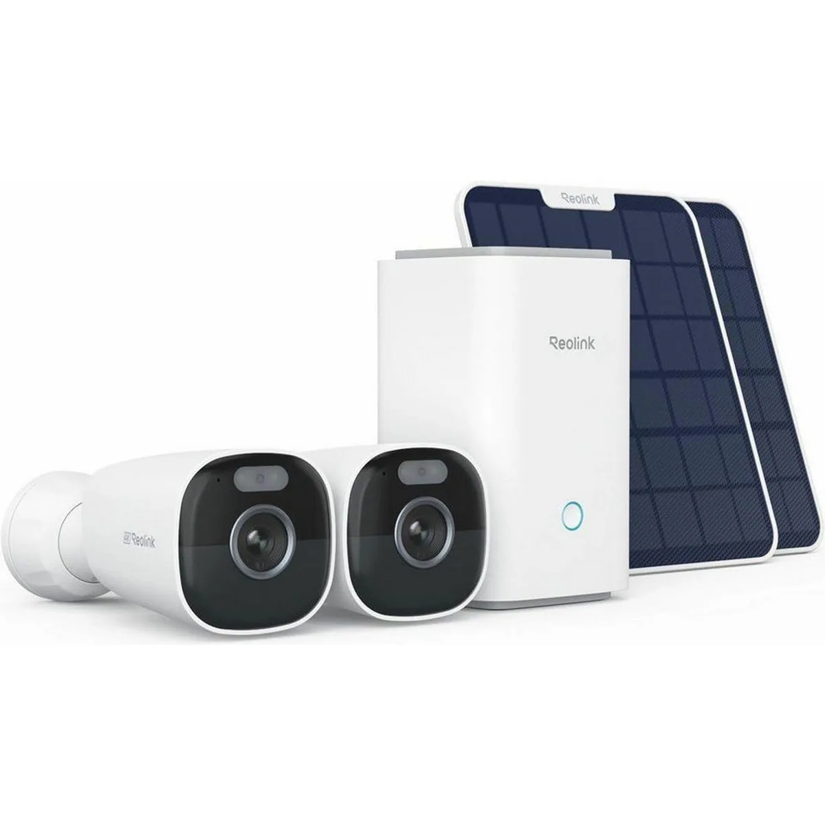 Reolink Home Hub mit 2x Argus Eco Ultra, kabelloses Sicherheitssystem, 4K Live-Ansicht, Wetterfest