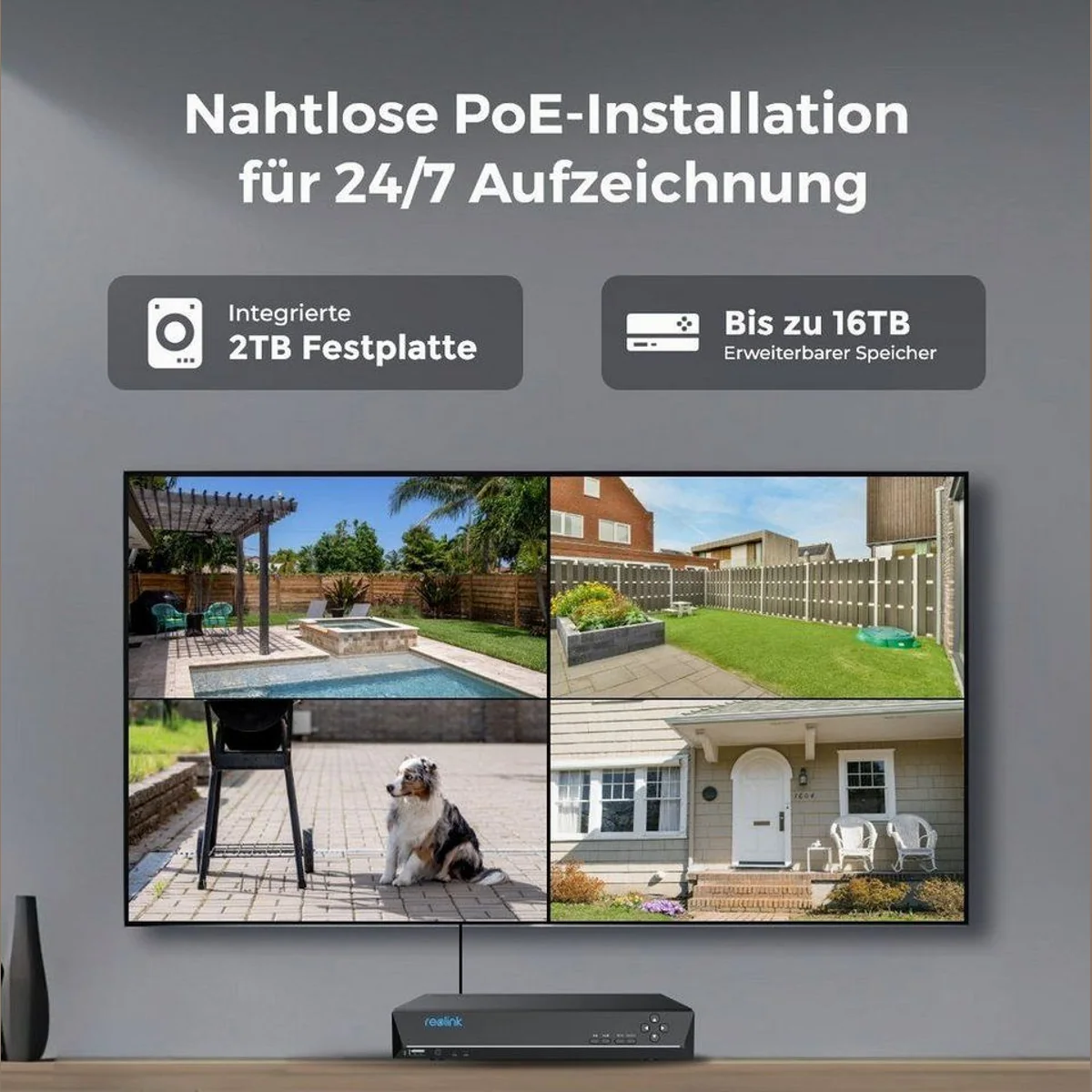 Reolink RLK8-500V4 Überwachungssystem, 5MP, 24/7 Aufzeichnung, IK10 Schutz 2
