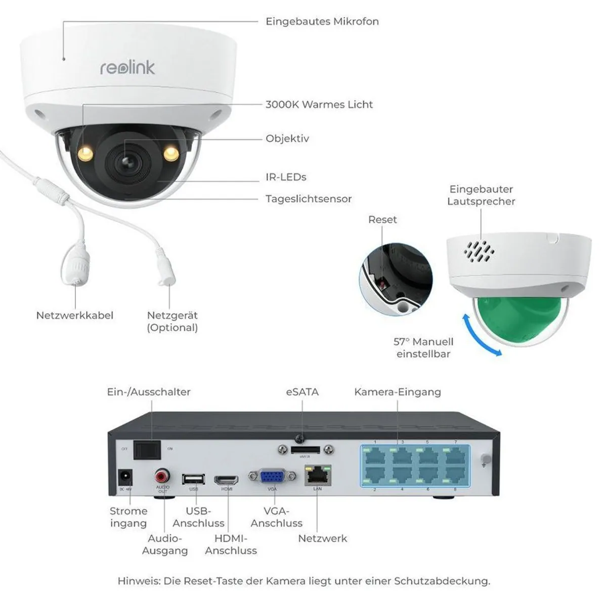 Reolink RLK8-800V4 Überwachungskamera Set, 4K Bildqualität, 125° Sichtfeld, IK10 Schutz 4