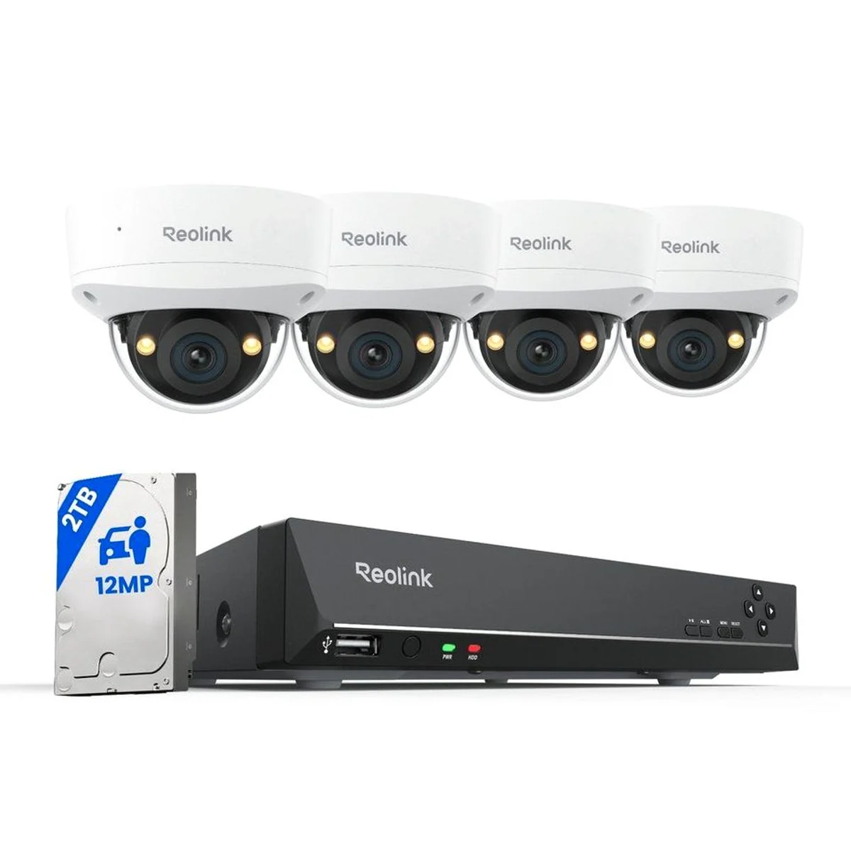 Reolink RLK8-1200V4 Überwachungskamera Set, 12MP Auflösung, 145° Sichtfeld, Wetterfest
