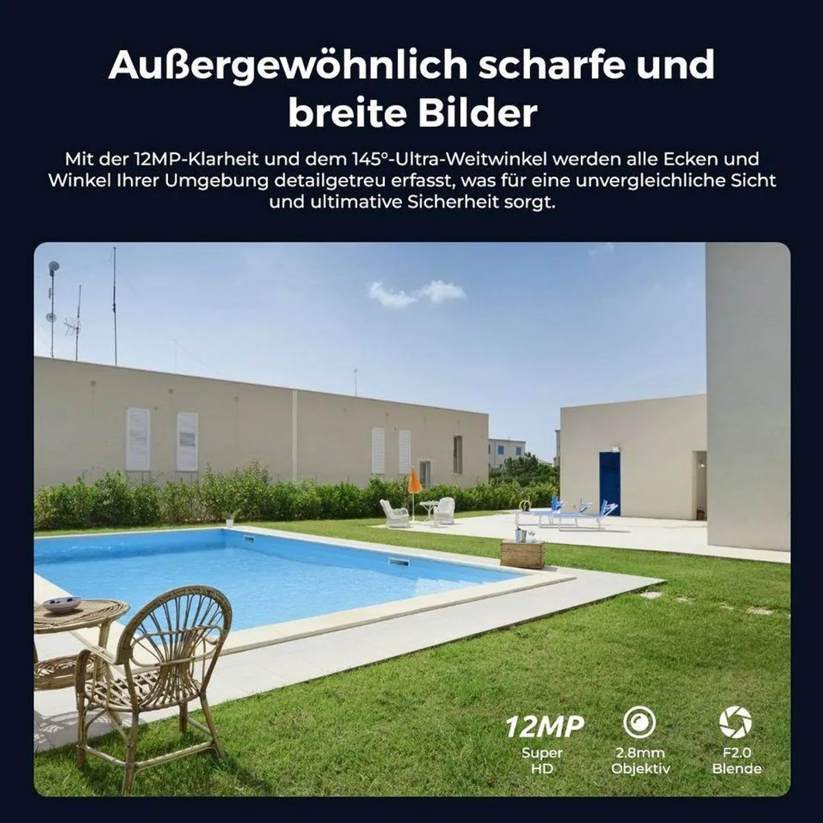 Reolink RLK8-1200V4 Überwachungskamera Set, 12MP Auflösung, 145° Sichtfeld, Wetterfest 3