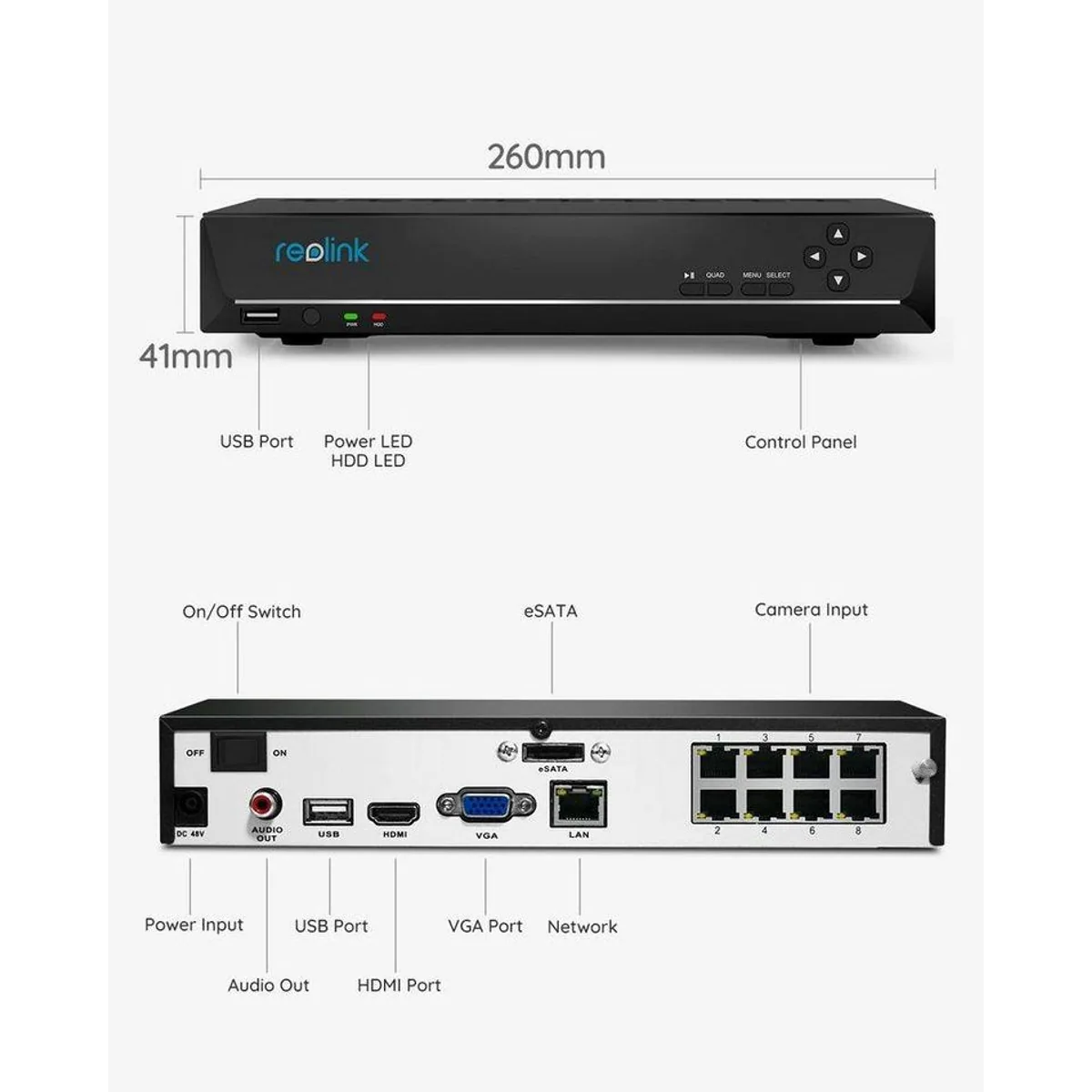 Reolink RLK8-800B4-A Überwachungskamera, 4K Ultra HD, 24/7 Aufzeichnung, PoE 3