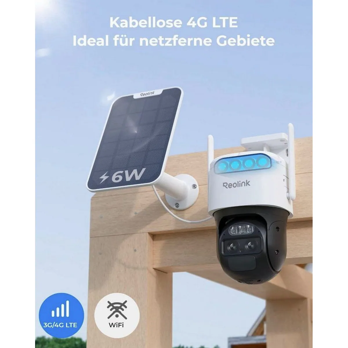 Reolink TrackMix LTE Überwachungskamera, 4K Bildqualität, Dual-Objektiv, intelligente Erkennung 2
