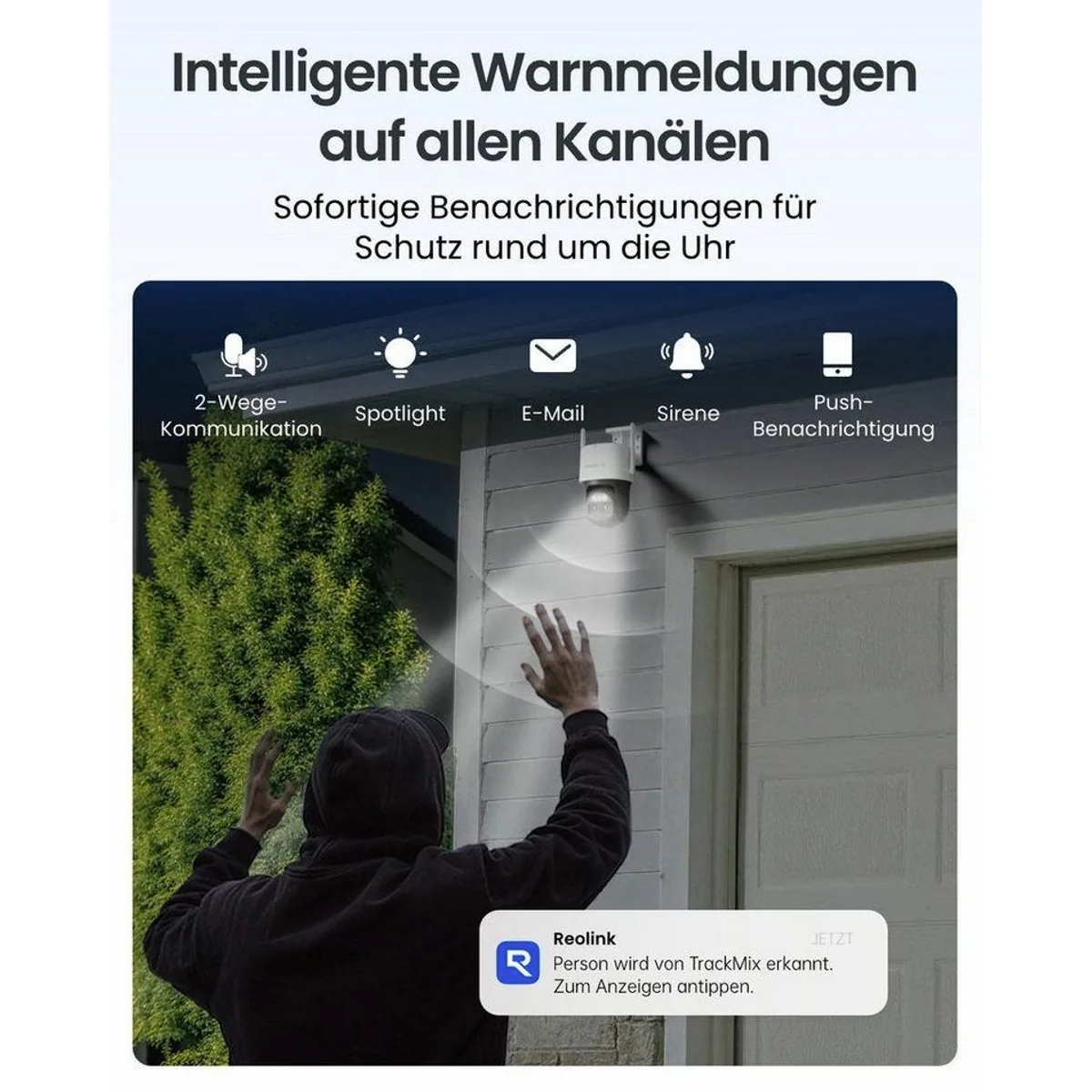 Reolink TrackMix Überwachungskamera, Dual-Ansicht, 4K UHD, wiederaufladbarer Akku 4