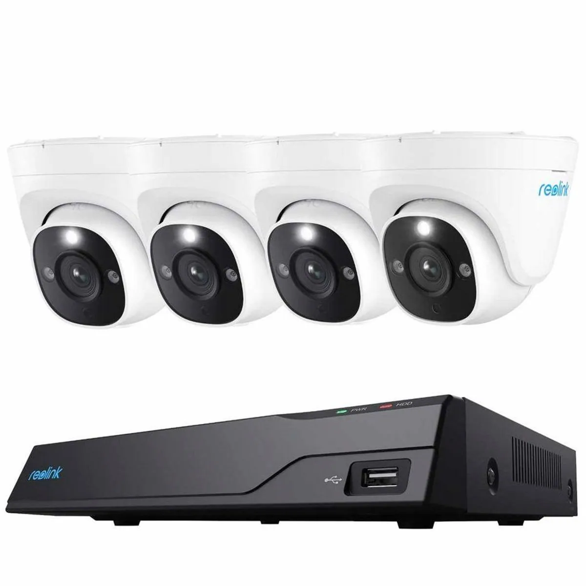Reolink NVS8-12MD4 Überwachungskamera Set, 12 MP, 4 Kameras, PoE, 2 TB Festplatte