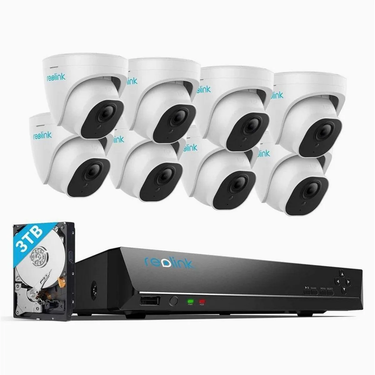 Reolink RLK16-820D8-A 4K PoE Überwachungskamera, 8MP, 16CH NVR, Nachtsicht, Personenerkennung