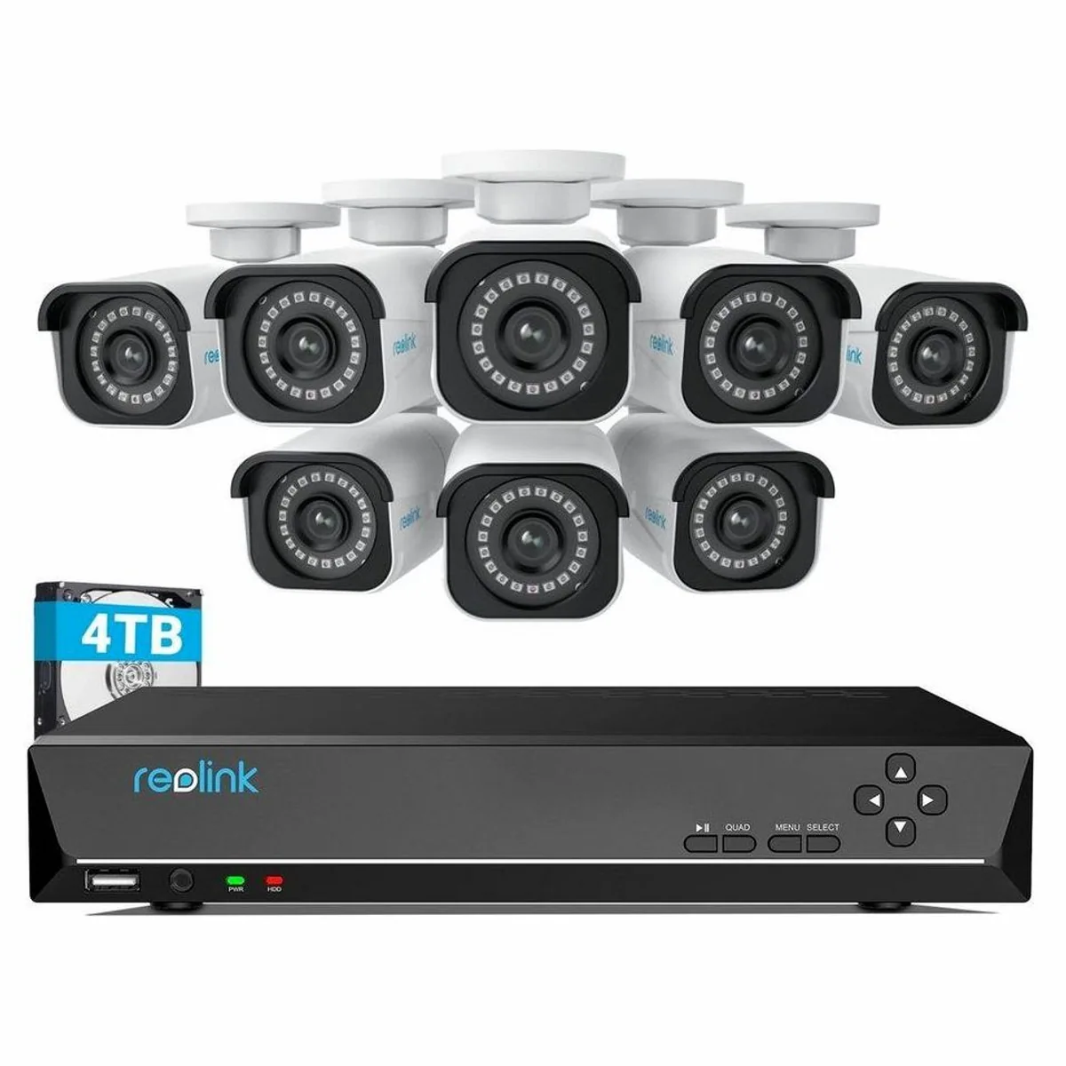 Reolink RLK16-810B8-A 4K PoE Überwachungskamera, 8MP, 30m Nachtsicht, Personenerkennung