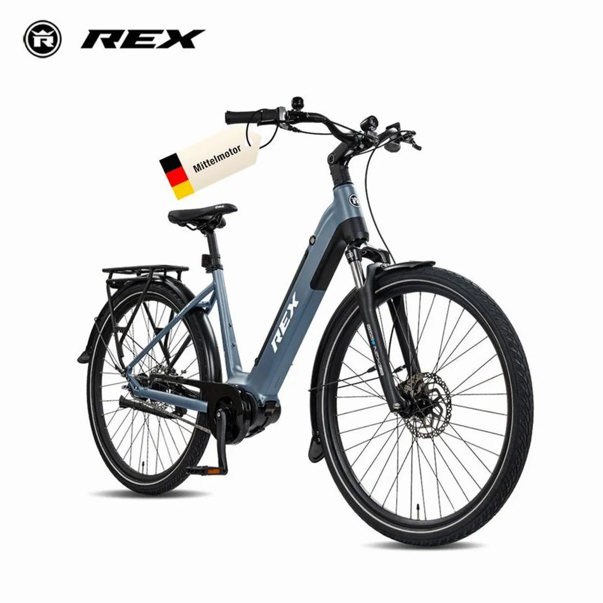 REX Commuter+ E-Bike, Mittelmotor, 7-Gang Nexus, bis zu 120 km Reichweite