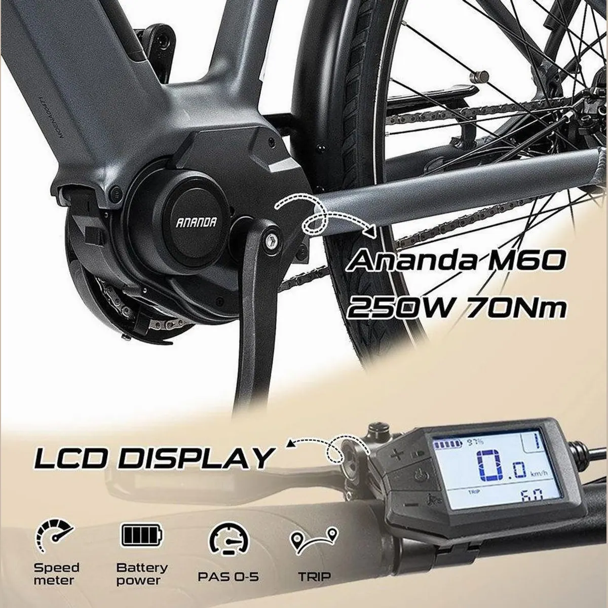 REX Commuter+ E-Bike, Mittelmotor, 7-Gang Nexus, bis zu 120 km Reichweite 2