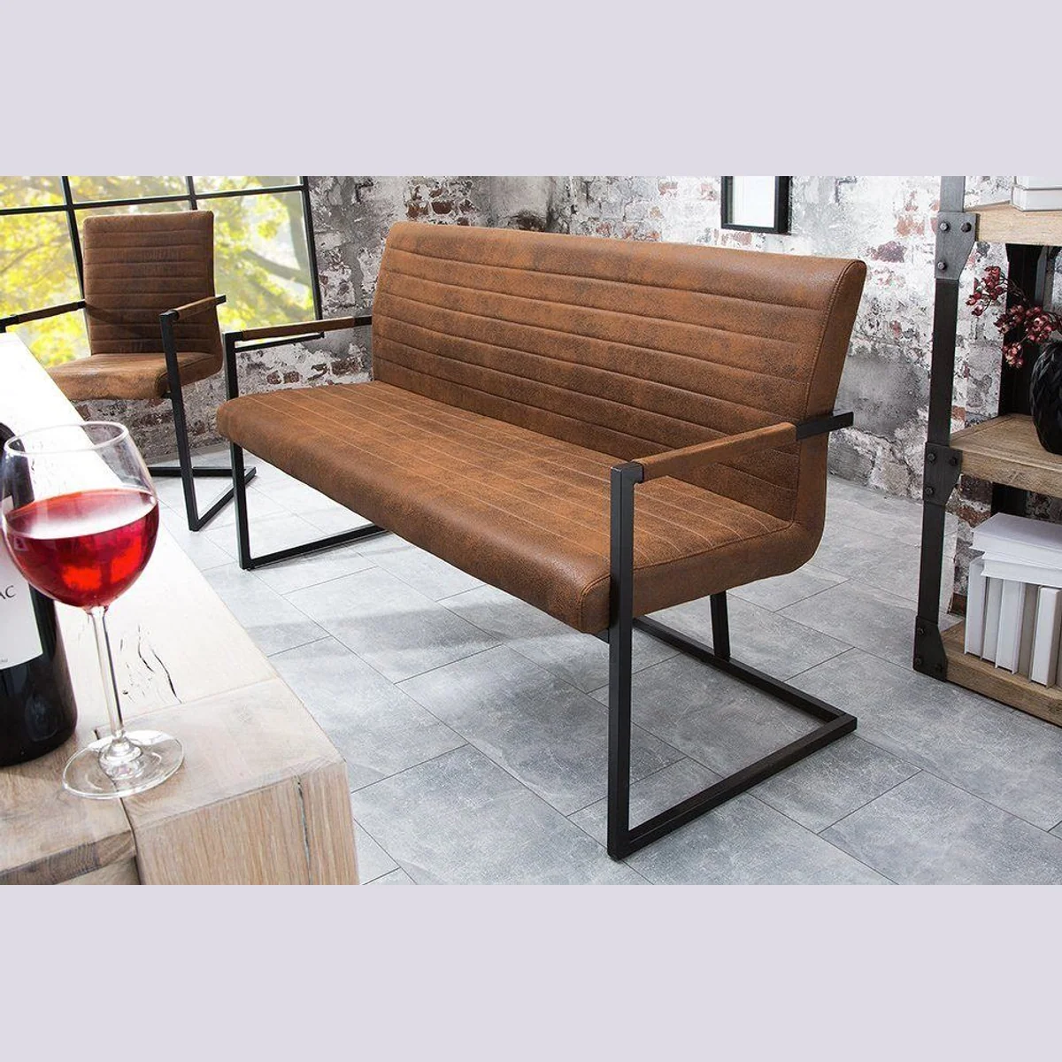riess-ambiente Sitzbank LOFT 160cm, elegantes Design, hoher Komfort, vielseitig einsetzbar