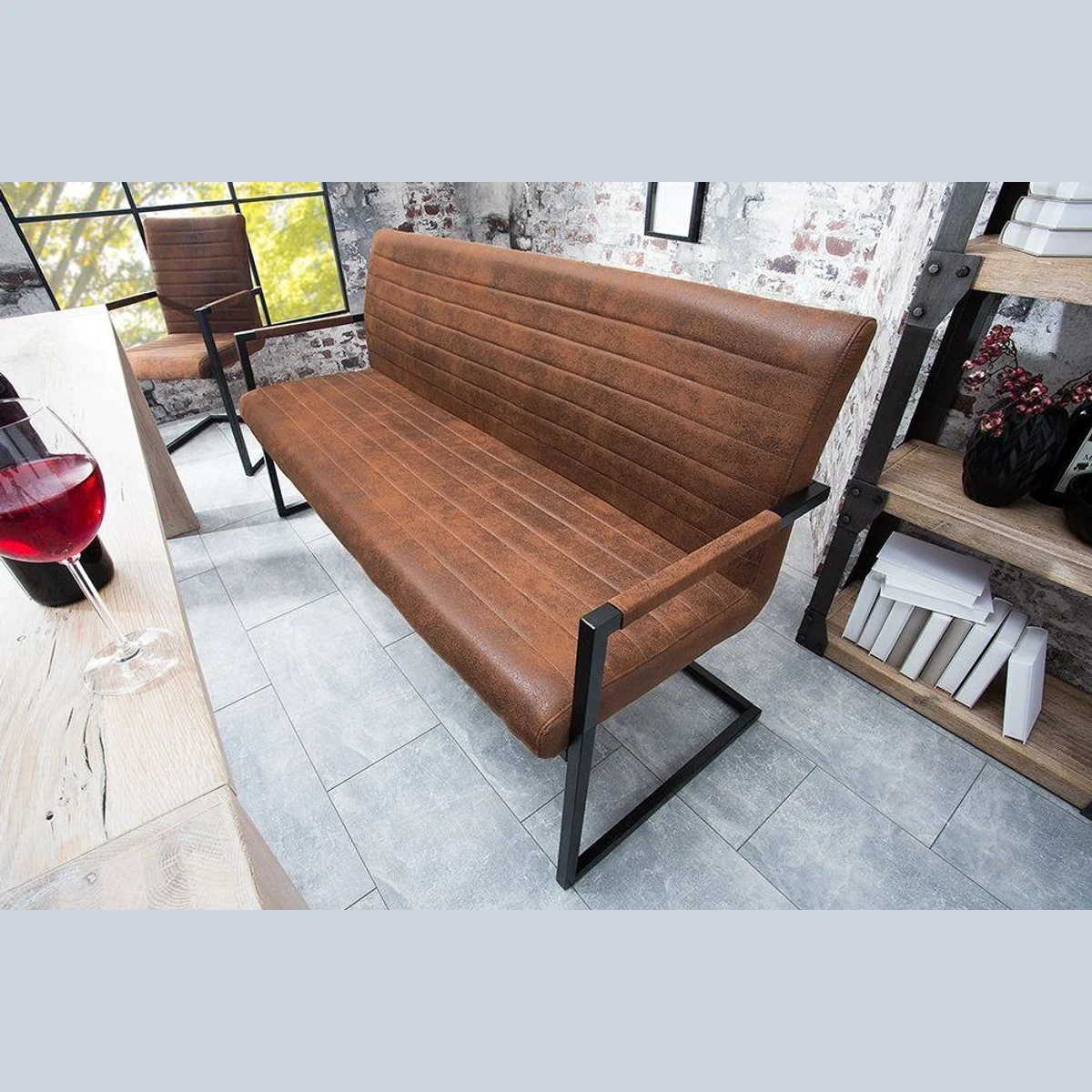 riess-ambiente Sitzbank LOFT 160cm, elegantes Design, hoher Komfort, vielseitig einsetzbar 2