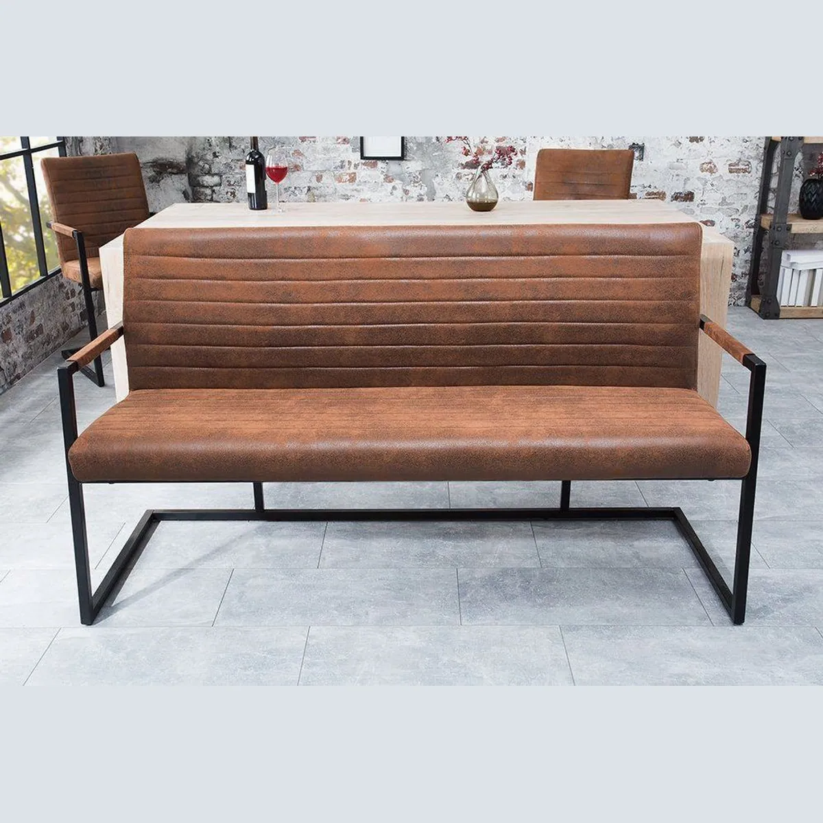 riess-ambiente Sitzbank LOFT 160cm, elegantes Design, hoher Komfort, vielseitig einsetzbar 3