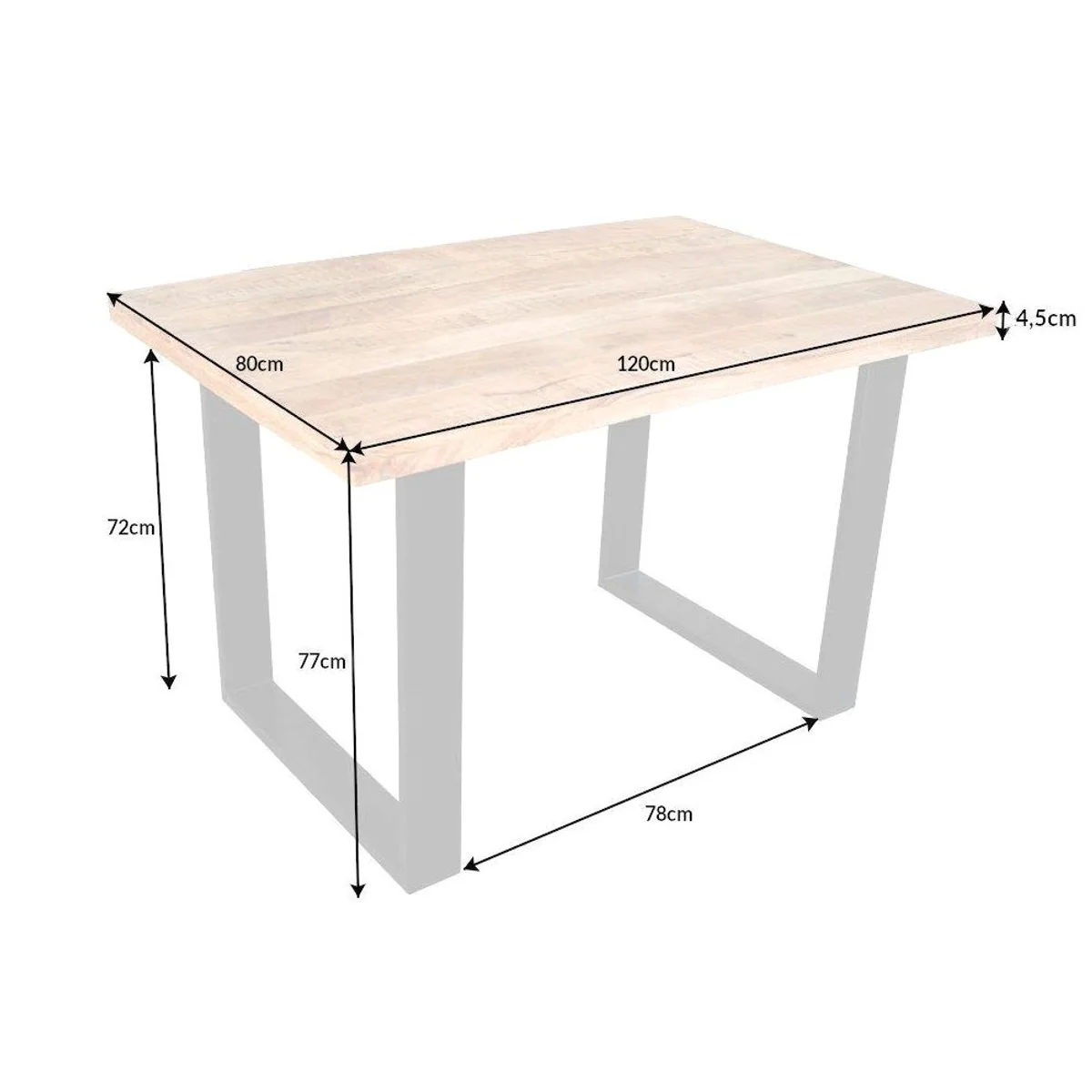 riess-ambiente Esstisch IRON CRAFT, Mangoholzplatte, Eisenkufen, für bis zu 6 Personen 3