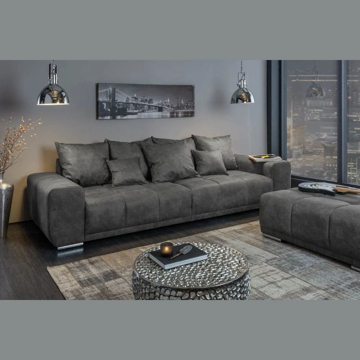riess-ambiente Big-Sofa ELEGANCIA, elegantes Design, hoher Sitzkomfort, inklusive Kissen 2