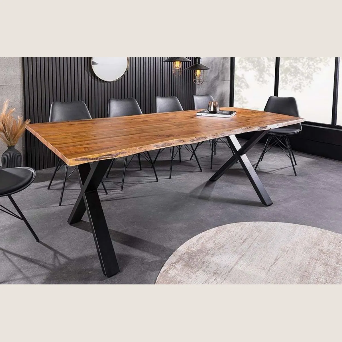 riess-ambiente Esstisch MAMMUT 140cm, Massivholz, X-Gestell, pflegeleicht 3
