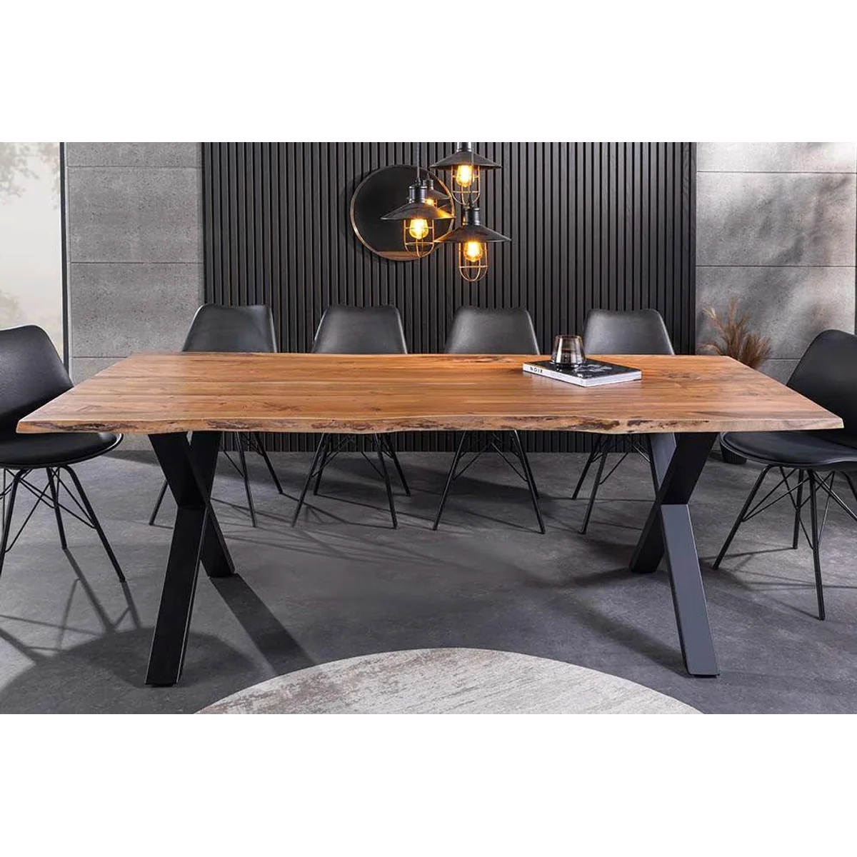 riess-ambiente Esstisch MAMMUT 140cm, Massivholz, X-Gestell, pflegeleicht 5